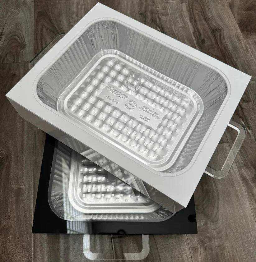 Stainless Steel Tray Holder - White, Black & Silver for Kitchen, Buffet & Party Serving | Durable & Stylish Serving Tray Stand