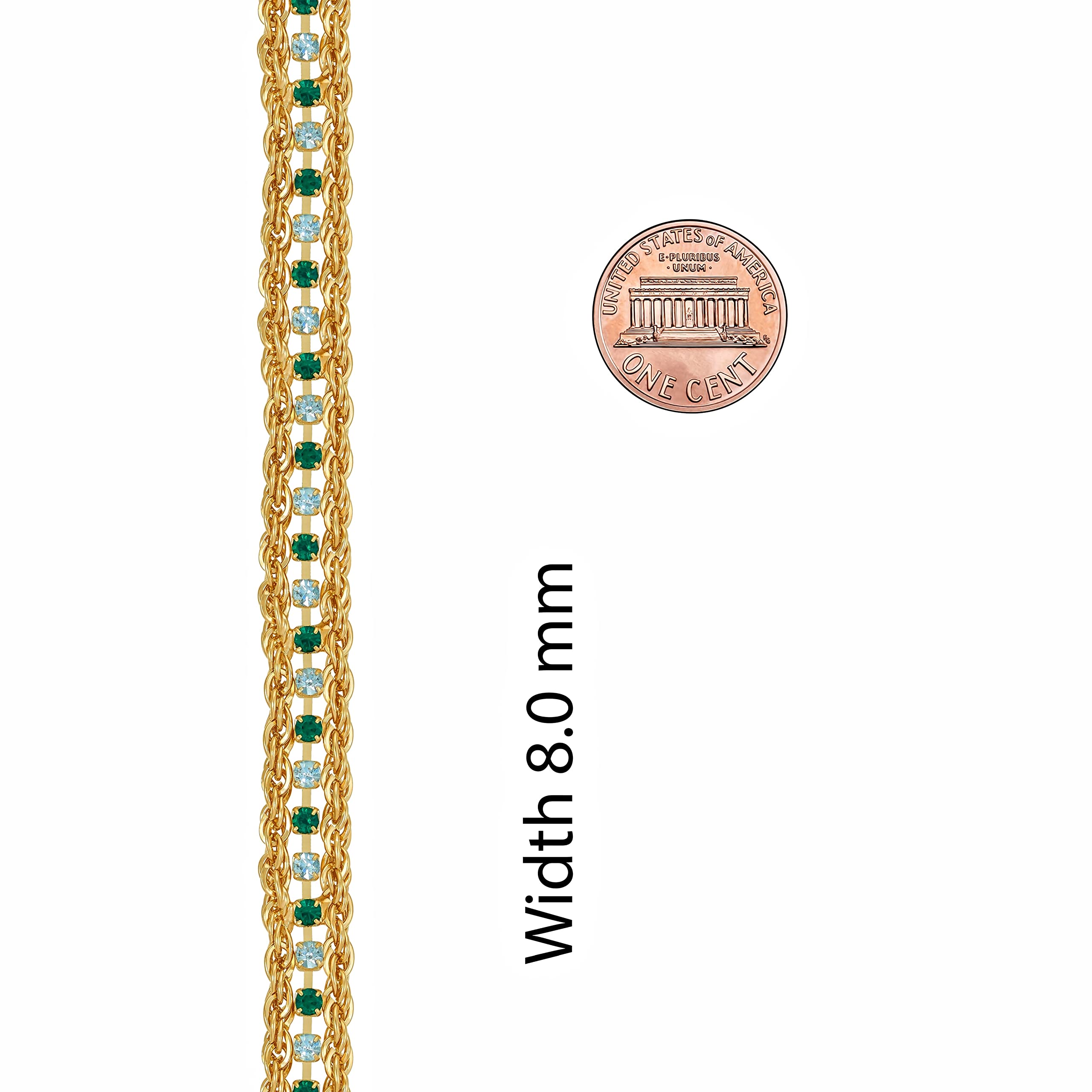 LIFETIME JEWELRY 24K Gold Plated Braided Rope Chain Bracelet with Crystals for Women | Elegant Fashion Jewelry Gift for Birthday, Anniversary & Special Occasions