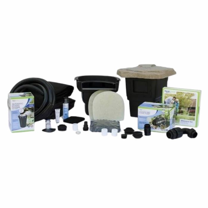 AquaScape Small Pond Kit 8' x 11' - Complete Garden Water Feature for Backyard Landscaping | Perfect for Outdoor Decoration, Koi Fish Habitat & Relaxation Space