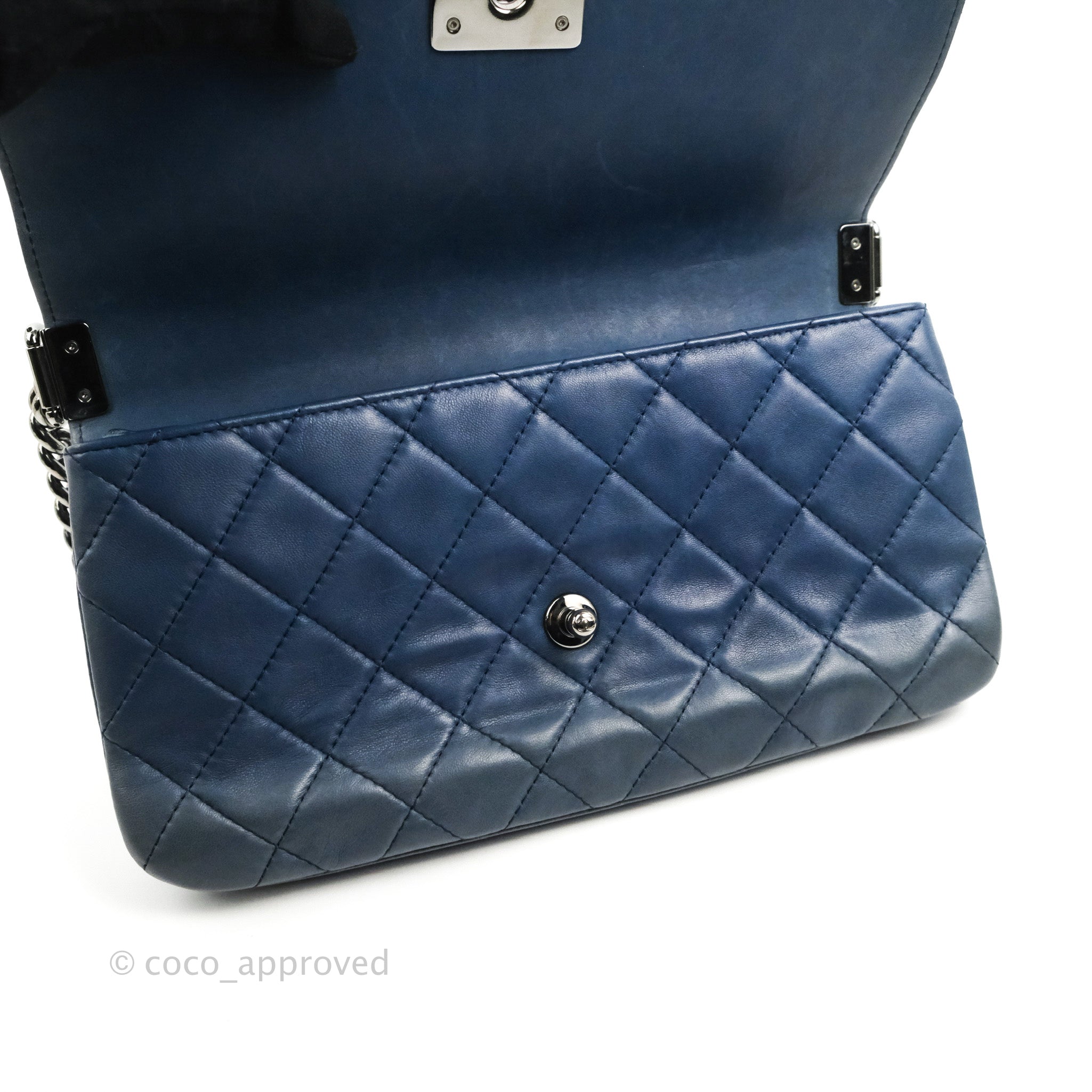 Chanel Boy Clutch With Chain Lambskin Leather Bag Dark Silver Hardware - Luxury Evening Clutch for Women, Perfect for Parties, Weddings & Special Occasions