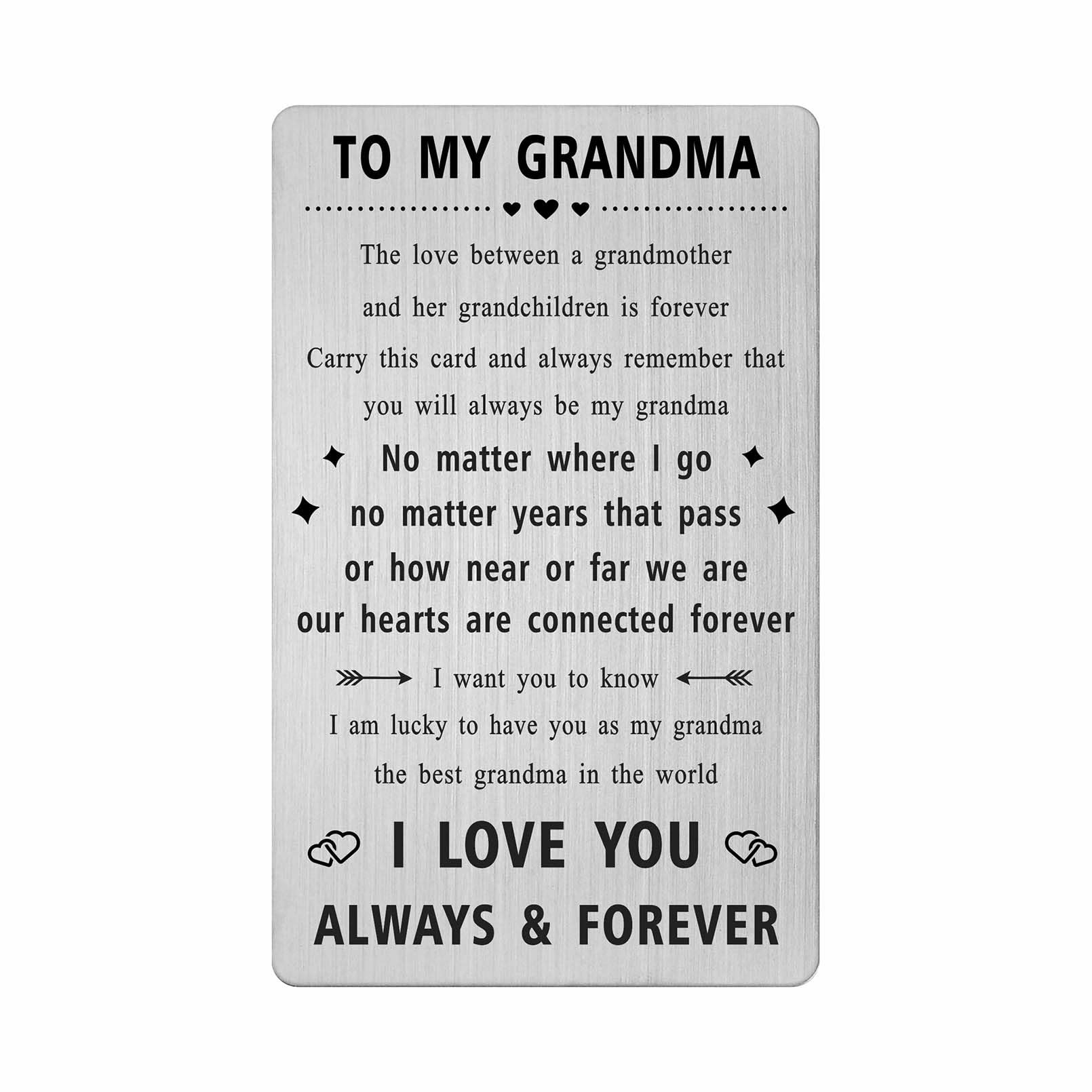Thoughtful Gifts for Grandma - Personalized Birthday & Wallet Cards from Grandchild | Perfect for Birthdays, Mother's Day & Special Occasions