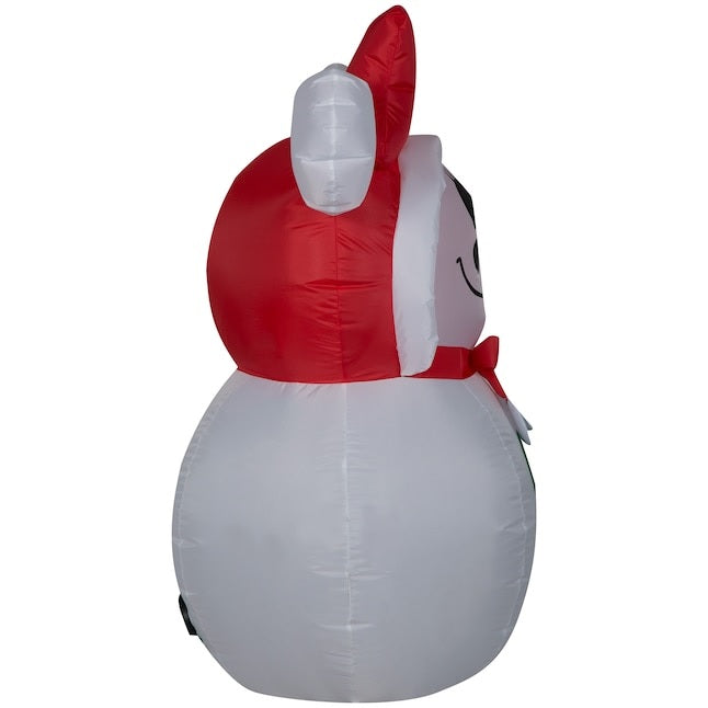 3.5' Airblown® Snowman Minnie Mouse Christmas Inflatable Yard Decoration - Outdoor Holiday Decor for Lawn, Garden & Christmas Party
