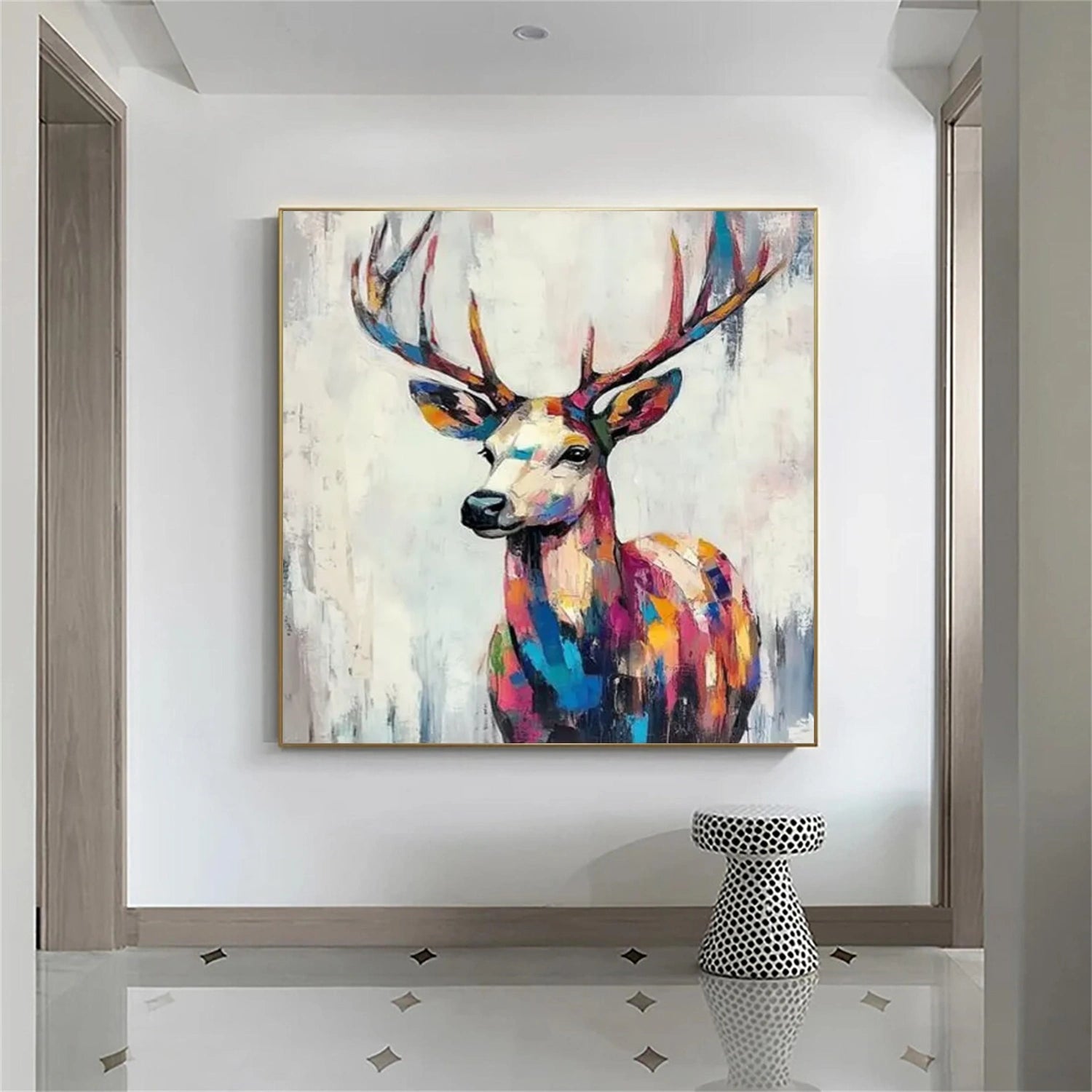Animal Art Painting #AP117 - Handmade Wildlife Canvas Wall Decor for Living Room, Bedroom & Office