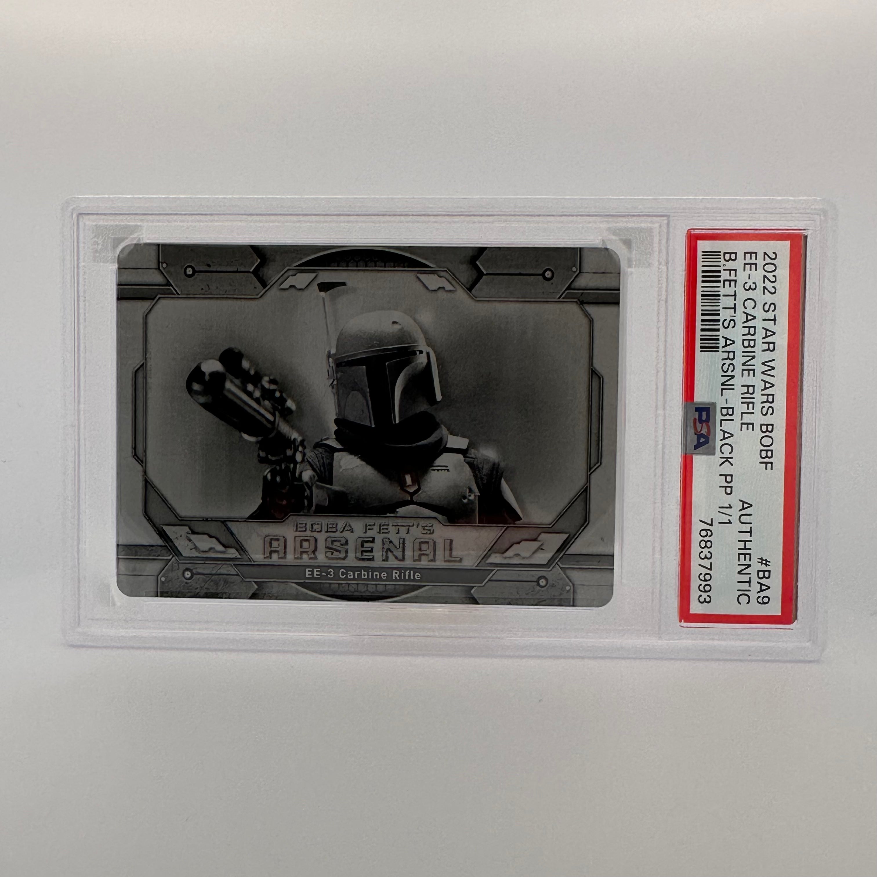 Authentic EE3 Carbine Rifle Replica - Star Wars The Book of Boba Fett Collectible - Black Series 1/1 Printing Plate - Perfect for Cosplay, Display & Star Wars Fans