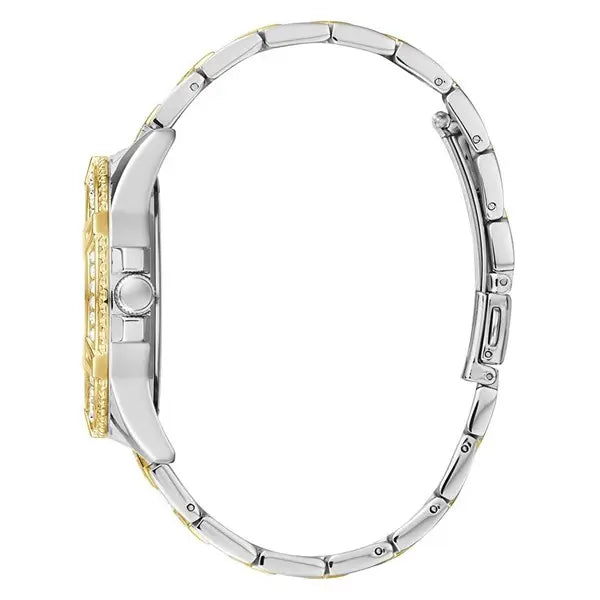 GUESS W1156L5 Women's Watch - Stainless Steel Two-Tone Bracelet with Frontier Stone Accents | Elegant Fashion Accessory for Work, Parties & Everyday Wear