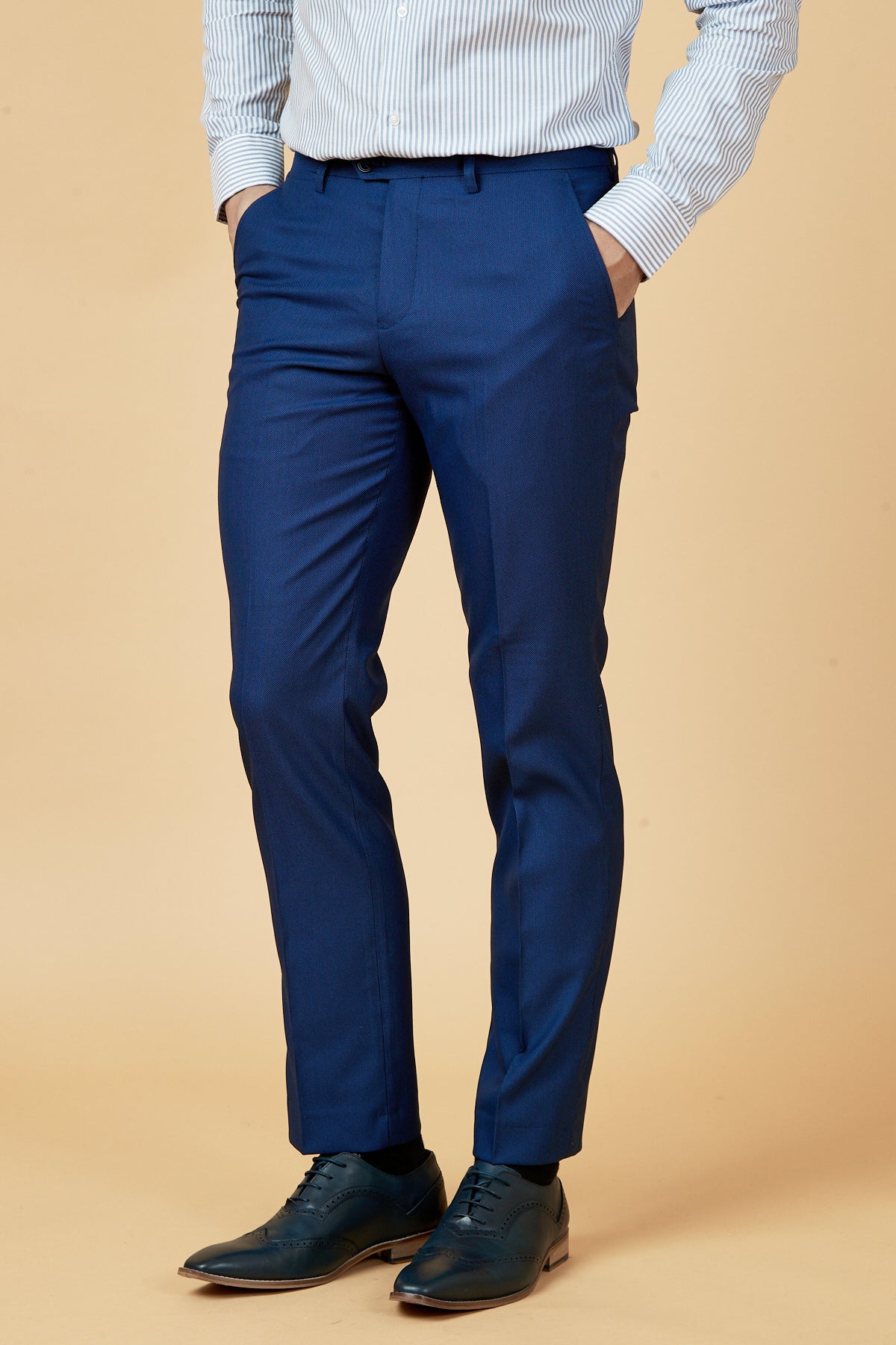 Royal Blue Three Piece Suit for Men - Single Breasted Waistcoat & Matching Blazer | Perfect for Weddings, Business Meetings & Formal Events