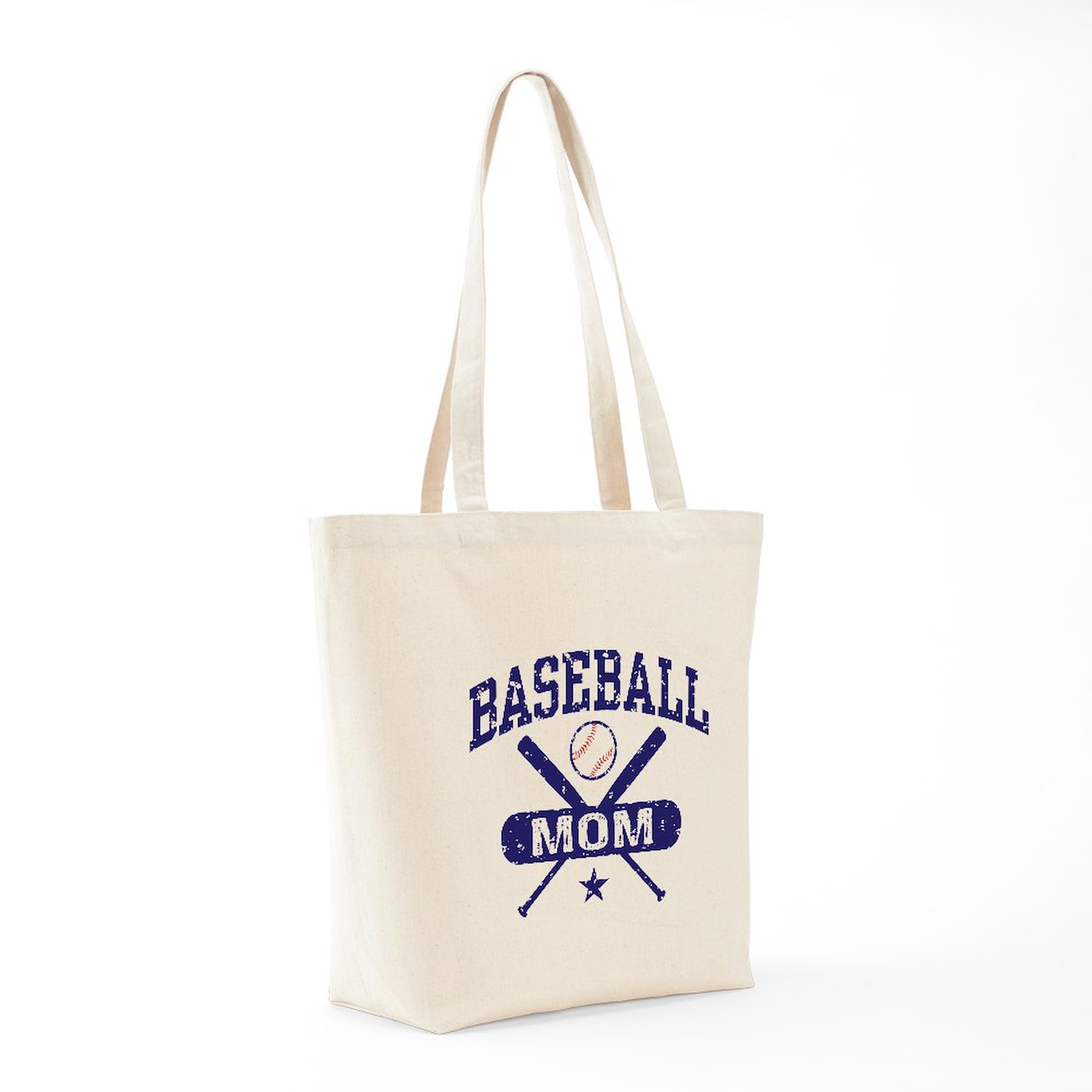 Baseball Mom Tote Bag - Natural Canvas Reusable Shopping Bag for Baseball Games, Groceries & Everyday Use | Durable & Eco-Friendly