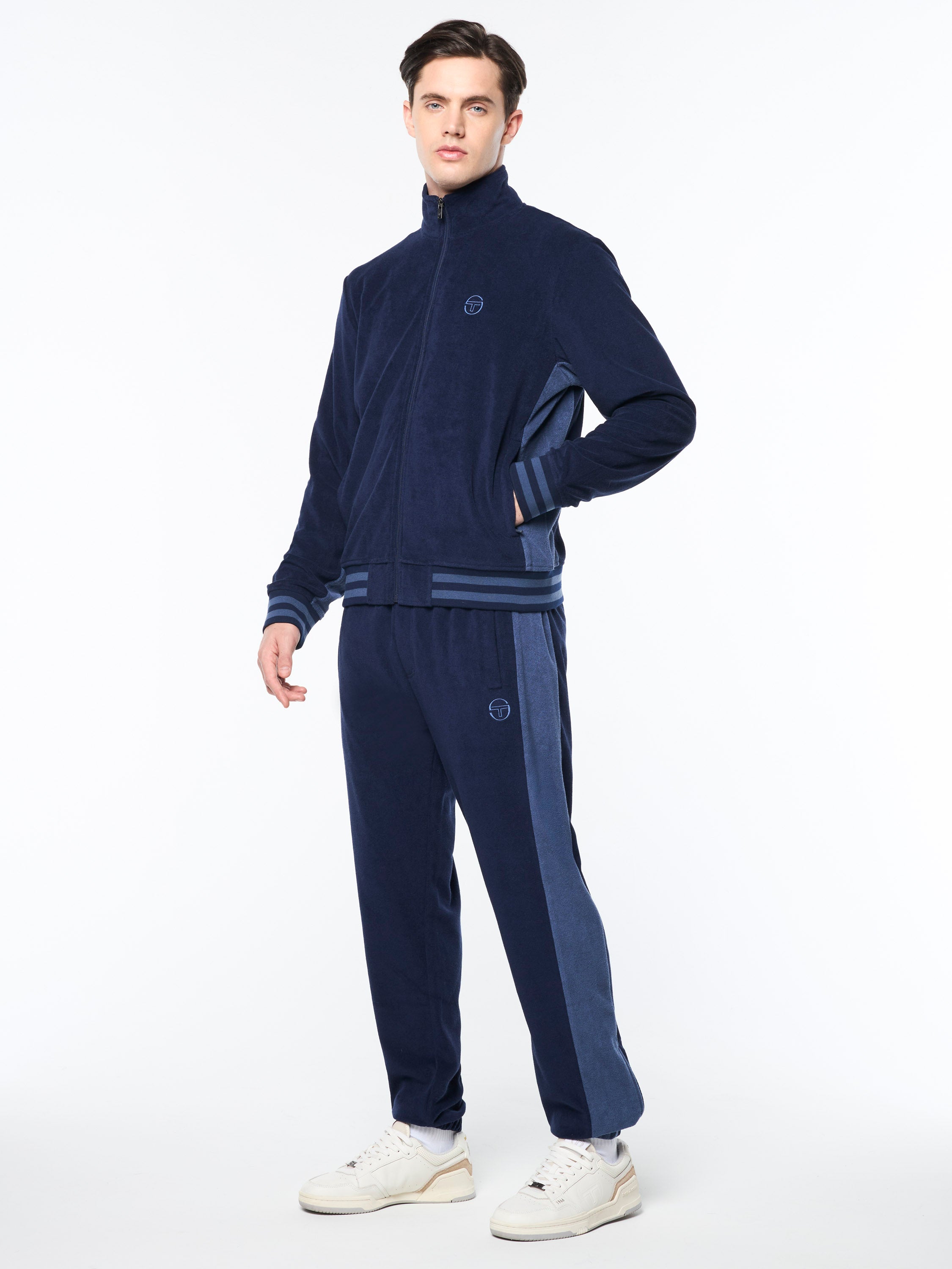 Vitus Track Jacket - Lightweight Running Jacket for Men & Women, Water-Resistant Windbreaker with Hood, Breathable Athletic Outerwear in Maritime Blue - Perfect for Jogging, Hiking & Outdoor Sports
