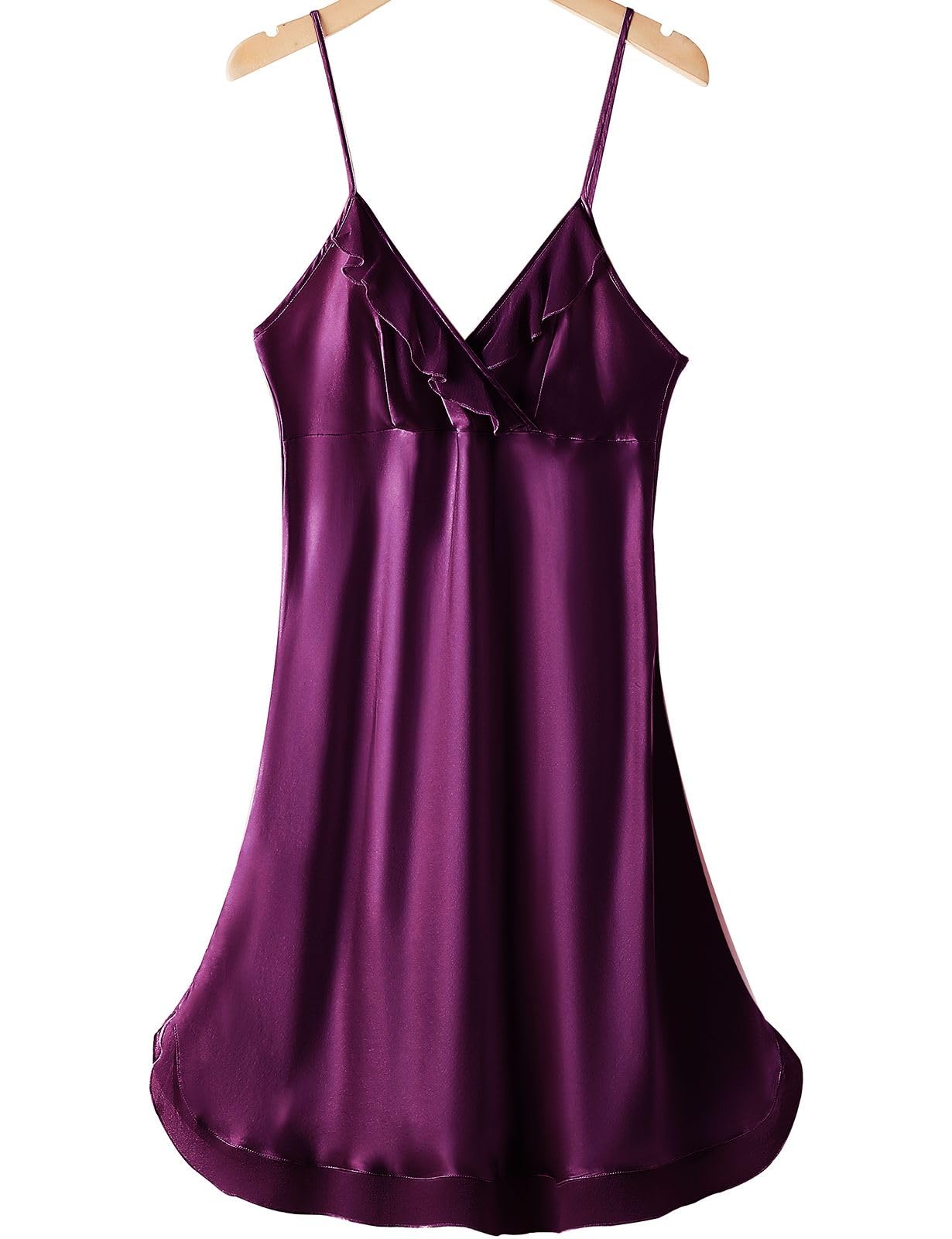 Lonxu Women's Silk Satin Slip Dress - Elegant Summer Casual Nightgown & Lounge Dress for Home, Sleepwear, and Vacation Wear