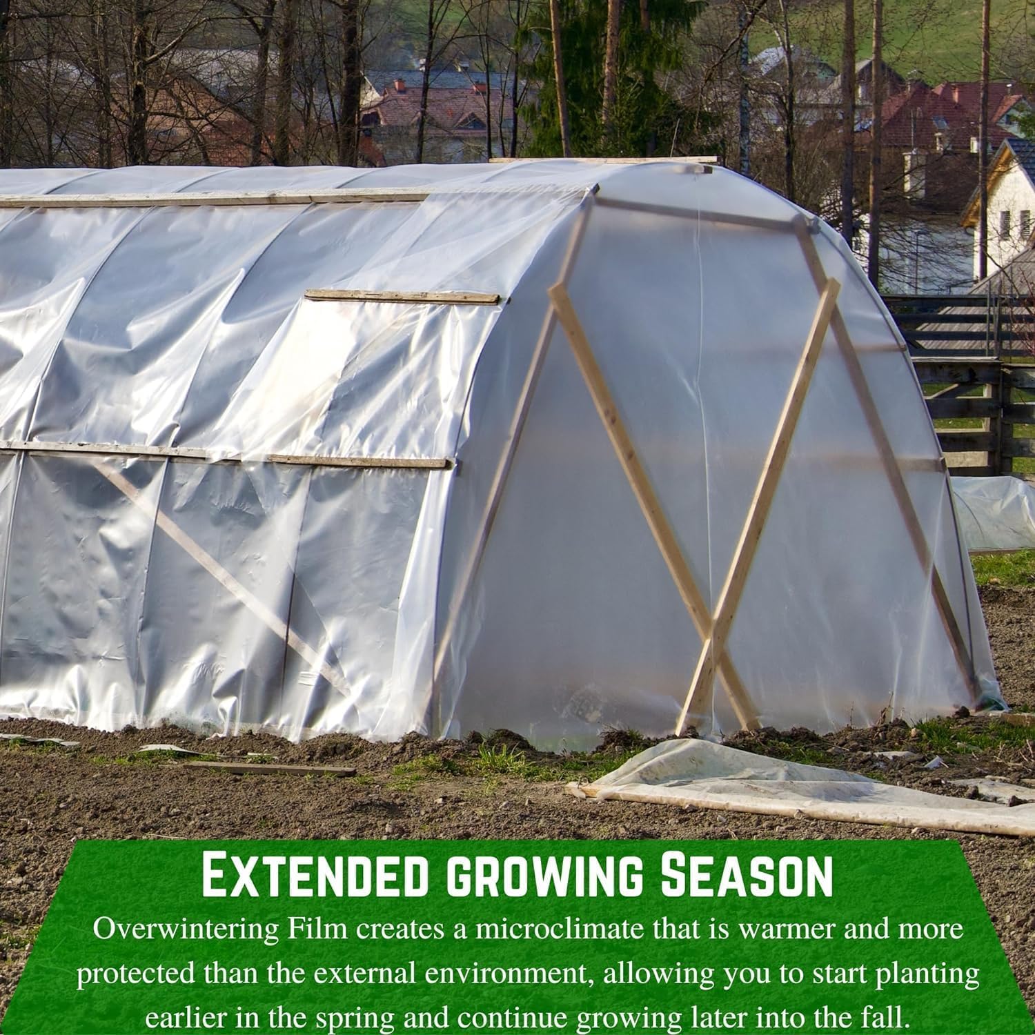 Farm Plastic Supply - 6 Mil Clear Overwintering Plastic Film (20' x 100') - Durable Greenhouse Plastic Sheeting for Winter Protection & Plant Covering | Ideal for Greenhouses, Crop Protection & Cold Weather Gardening