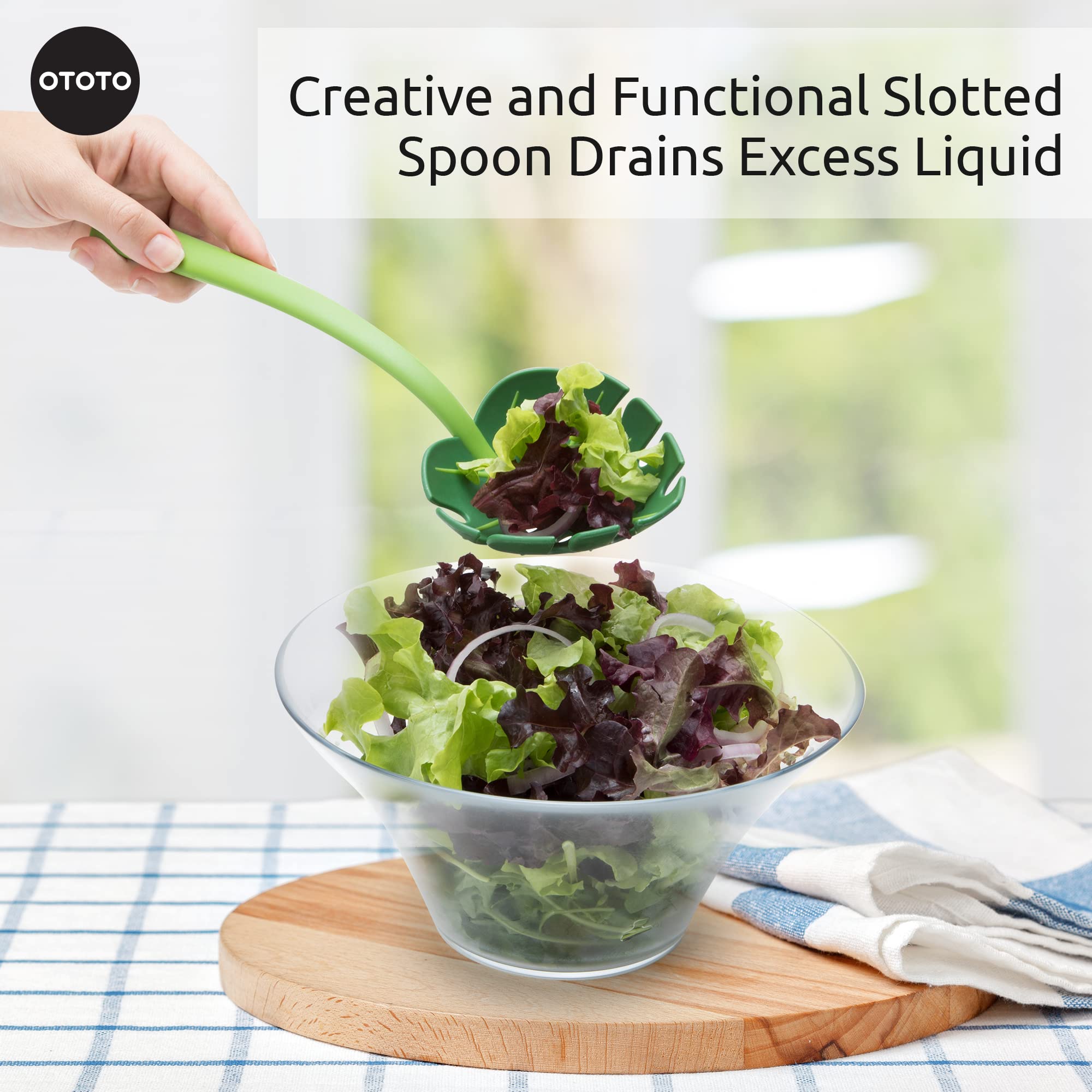 OTOTO Jungle Spoon Monstera Ladle - BPA-Free High Heat Resistant Nylon Cooking Spoon for Nonstick Cookware - Perfect for Soups, Sauces & Kitchen Decor - Unique Kitchen Gadgets & Gifts for Home Chefs
