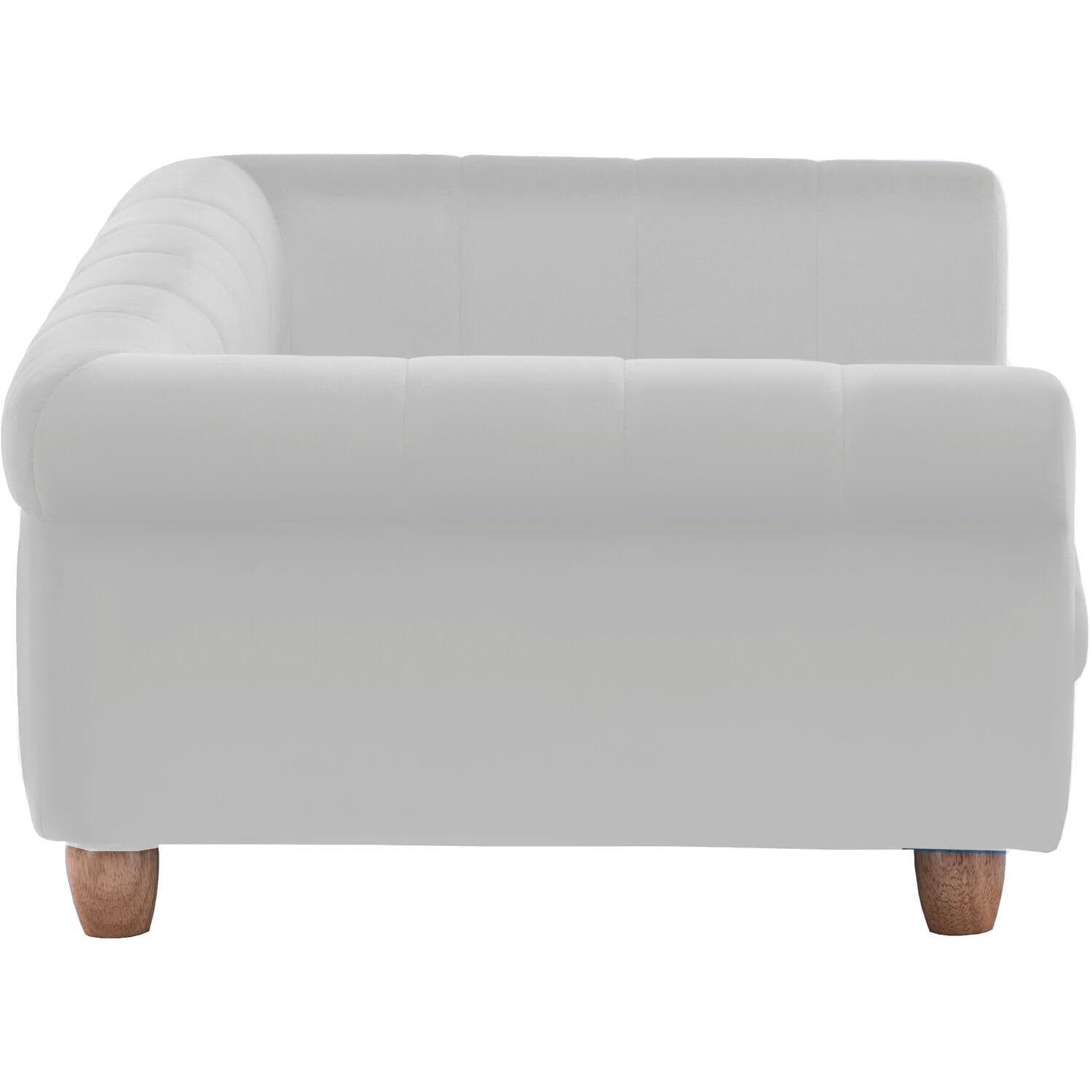 Critter Sitters 42-Inch Elegant Cream Faux-Velvet Rectangular Dog Sofa Bed - Durable Elevated Pet Couch for Medium & Large Dogs - Comfortable Modern Stylish Dog Furniture for Living Room, Bedroom & Pet-Friendly Spaces