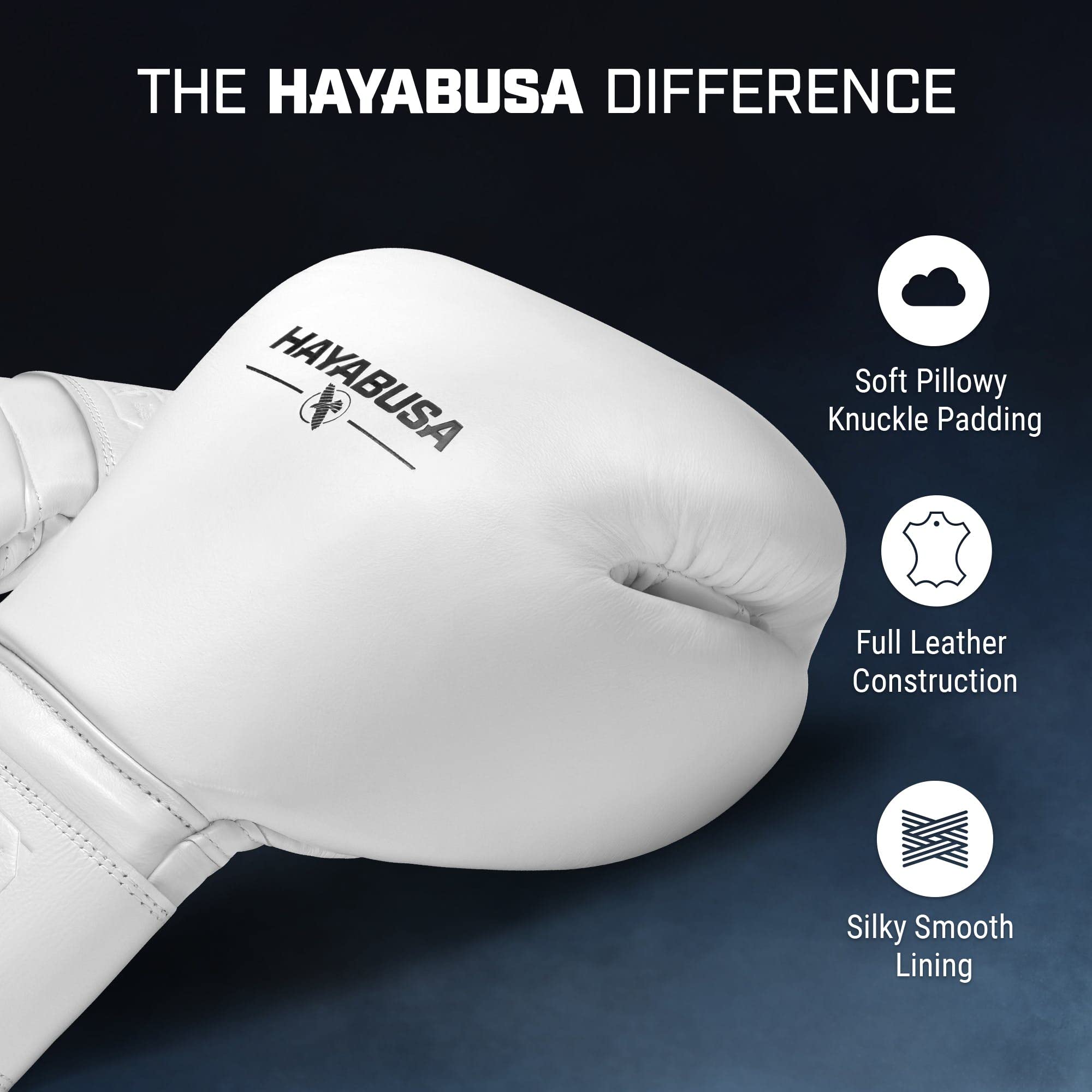 Hayabusa Pro Leather Hook & Loop Boxing Gloves for Men & Women - Premium Training Gloves for MMA, Kickboxing & Heavy Bag Workouts