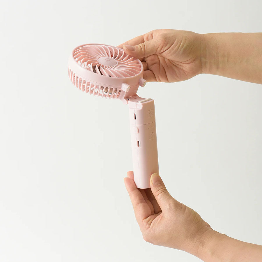 BRUNO Portable Mini Fan - Light Pink | USB Rechargeable, Ultra Quiet, Handheld Fan for Travel, Office, Home | 2024 Model | Perfect for Summer, Outdoor Activities & Personal Cooling