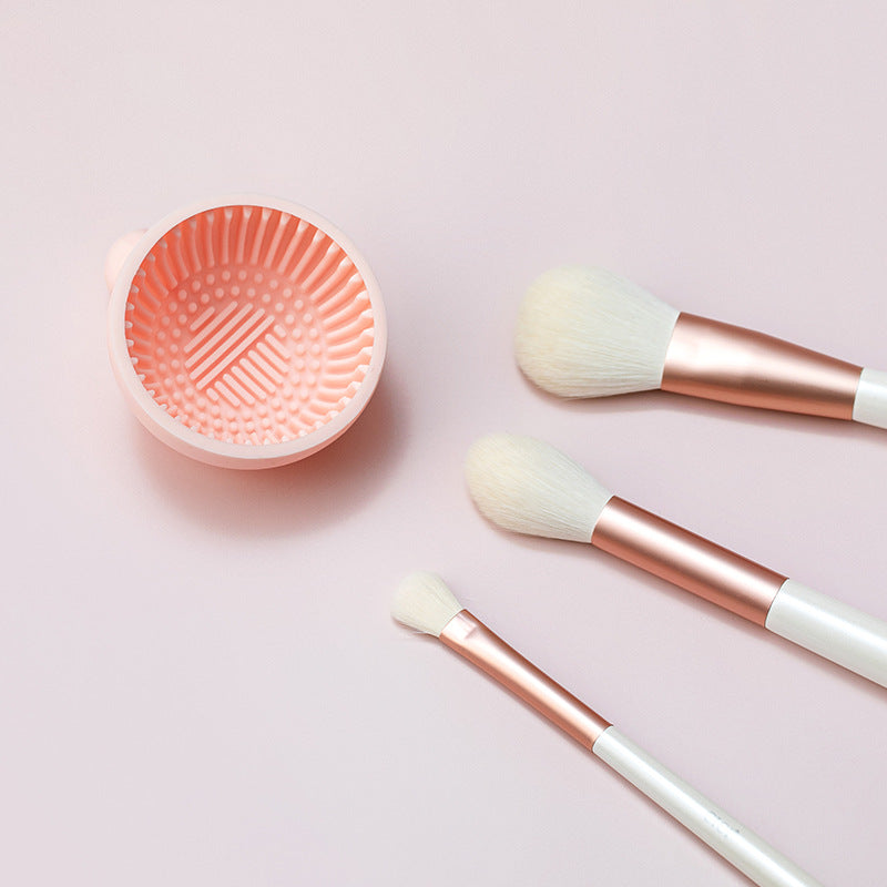 Premium Small Ball Makeup Brush Cleaner - Gentle & Effective Cosmetic Tool Cleaning Sponge for Daily Makeup Brush Care - Perfect for Home & Professional Use