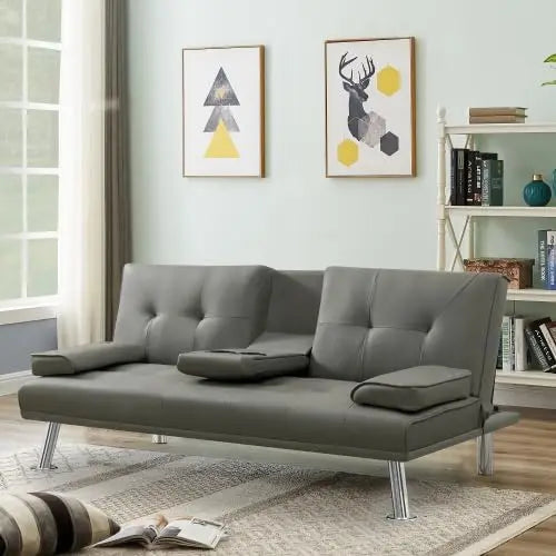 Convertible Futon Sofa Bed - 3-in-1 Sleeper Couch for Small Spaces | Perfect for Guest Room, Studio Apartments & Dorm Rooms | Comfortable Daybed with Easy Foldable Design