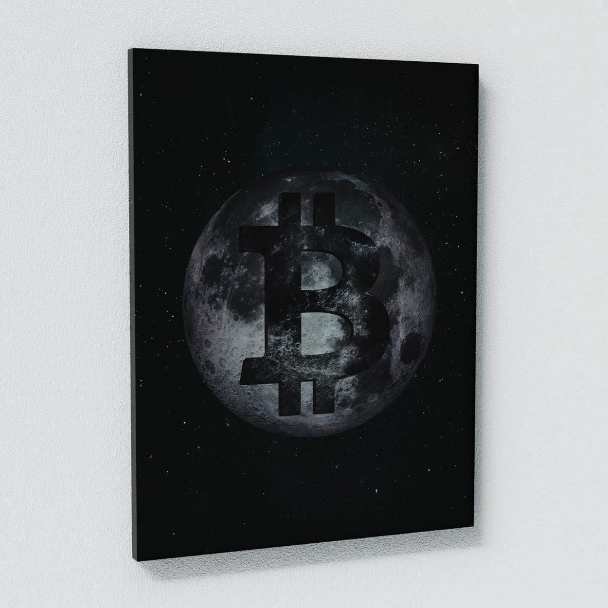Crypto Canvas Wall Art - Bitcoin & Ethereum Themed Modern Home Decor for Living Room & Office | Blockchain Inspired Digital Art Print