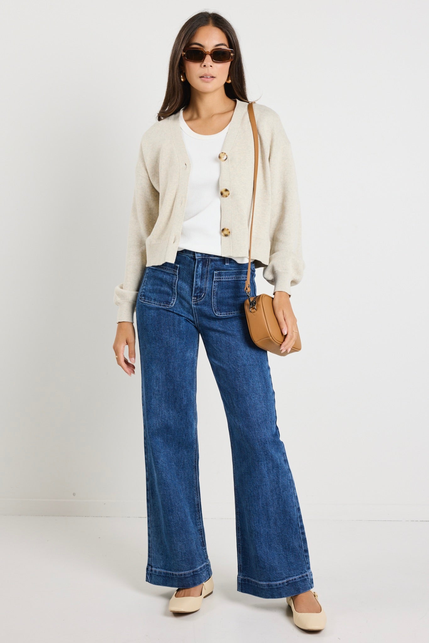 Agatha Oat Marle Fine Knit Cardigan for Women - Soft Lightweight Open Front Sweater - Perfect for Office, Date Night & Casual Outfits