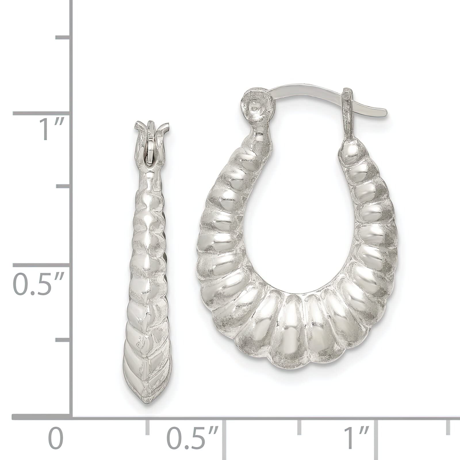 Sterling Silver Fancy Hoop Earrings for Women - Elegant Dangle Ear Jewelry for Party, Wedding & Everyday Wear