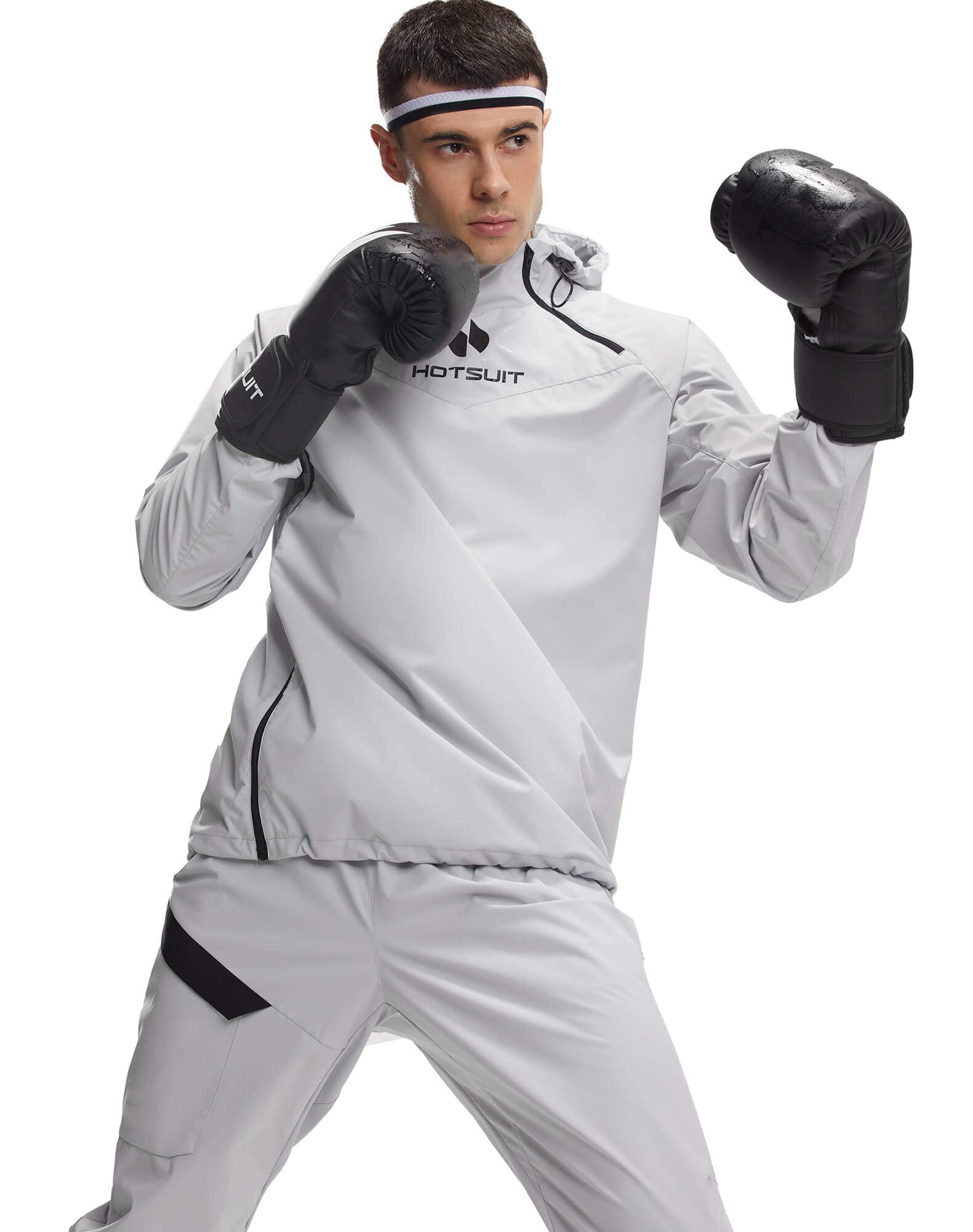 HOTSUIT High-Tech Men's Sauna Suit Sweat Jacket - Temperature Sensitive, Machine Washable Workout Gear for Weight Loss & Detox - Perfect for Gym, Running & Home Fitness Training