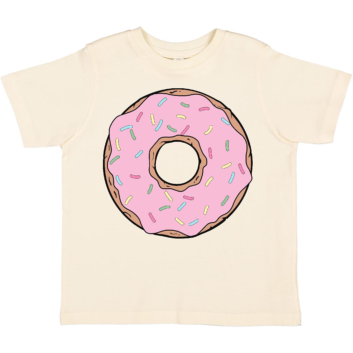 Inktastic Pink Donut Toddler T-Shirt - Cute Frosting & Sprinkles Design - Perfect for Birthday Parties, Playdates & Sweet Treat Lovers