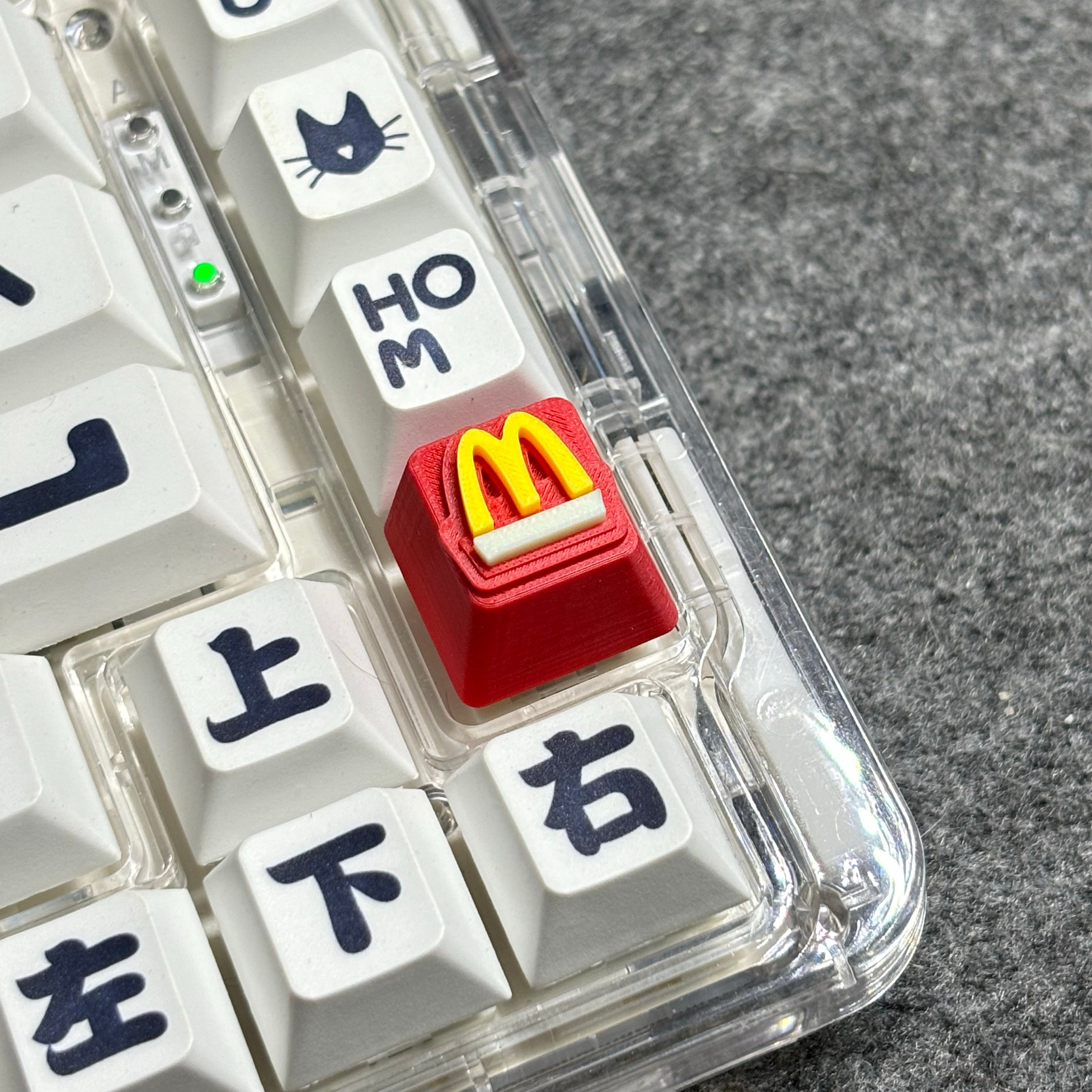 McDonald's Themed LED Backlit Keycaps - Customizable Mechanical Keyboard Keycaps for Gaming & Typing - Perfect for Gamers, Programmers & Office Work