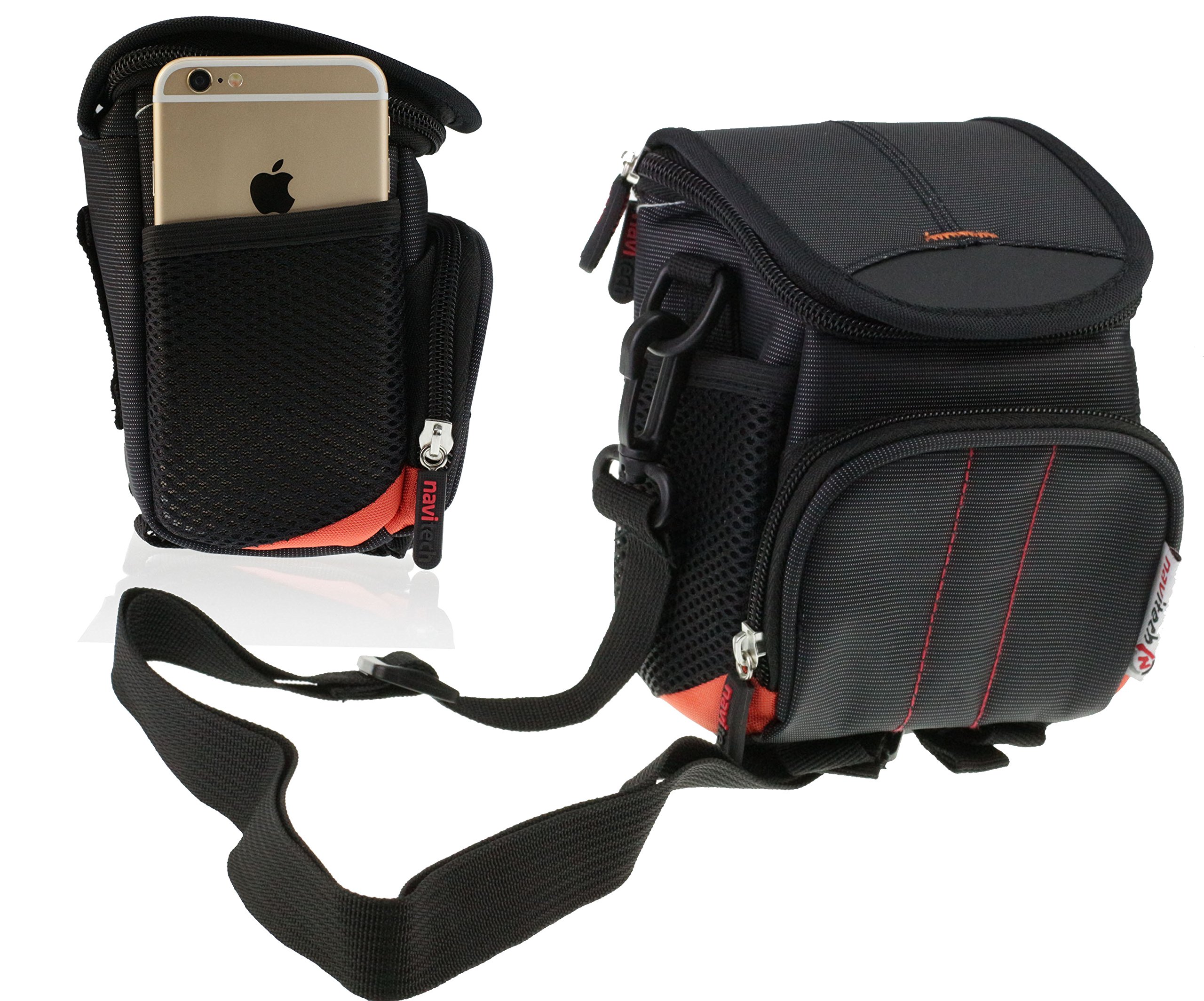 Navitech Black Digital Camera Case - Compact DSLR Bag for Samsung NX500 & NX Mini | Protective Pouch for Travel, Hiking & Everyday Photography