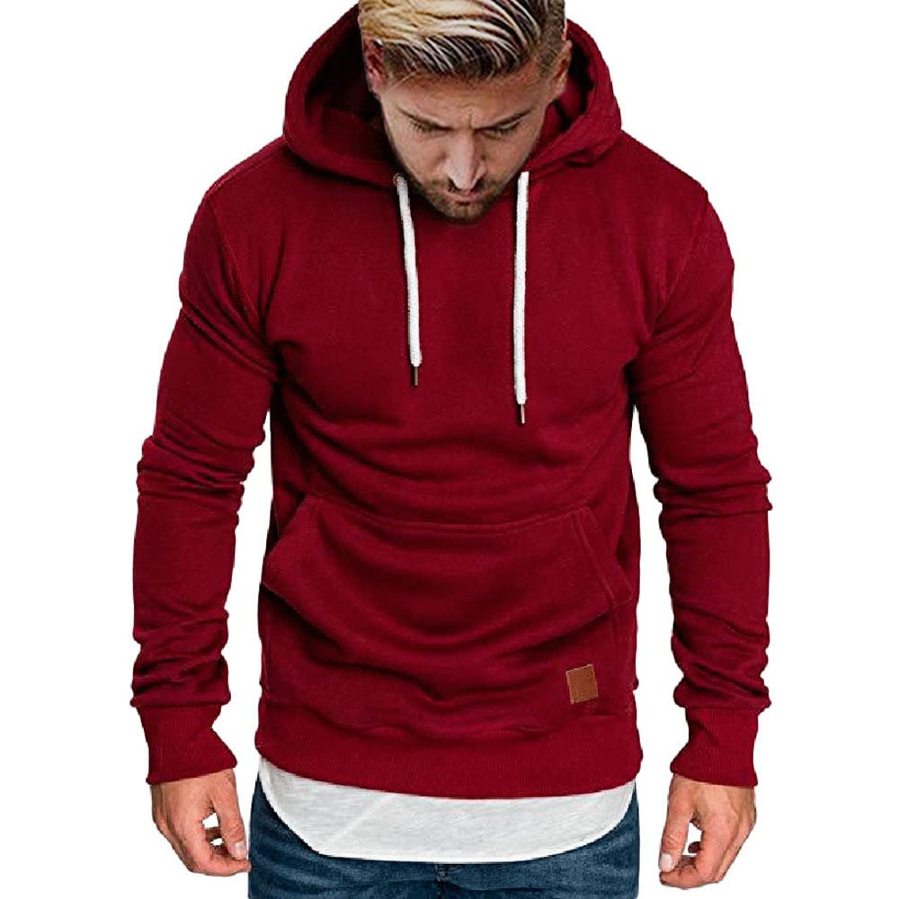UMIYI Men's Lightweight Hoodie - Athletic Raglan Sleeve Pullover for Gym & Casual Wear