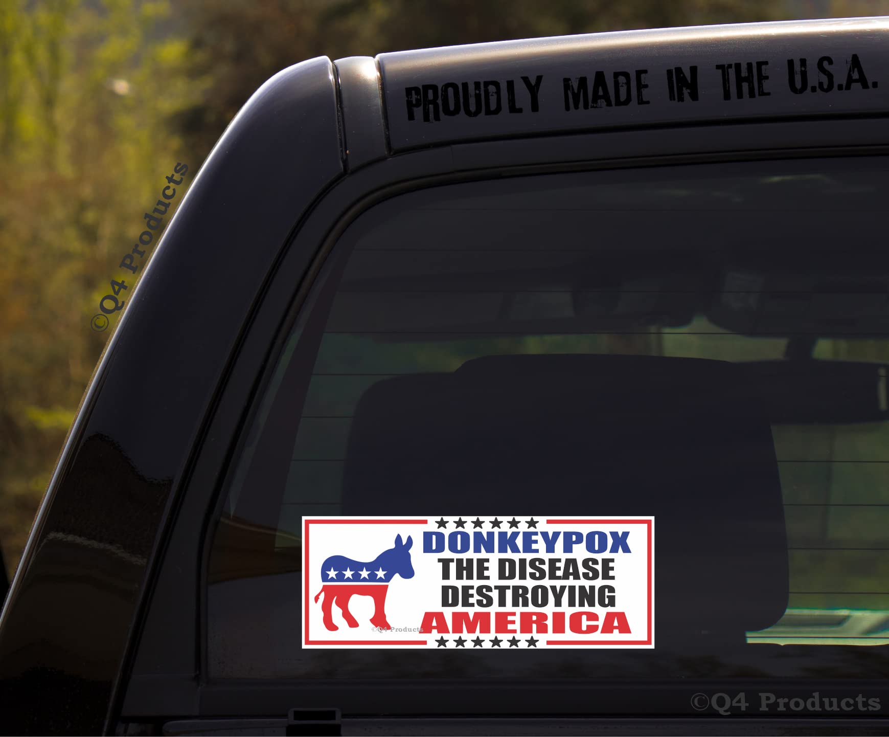 Donkeypox Sticker Decal - Funny Political Bumper Sticker for Cars, Laptops & Windows - Satirical Humor About American Issues