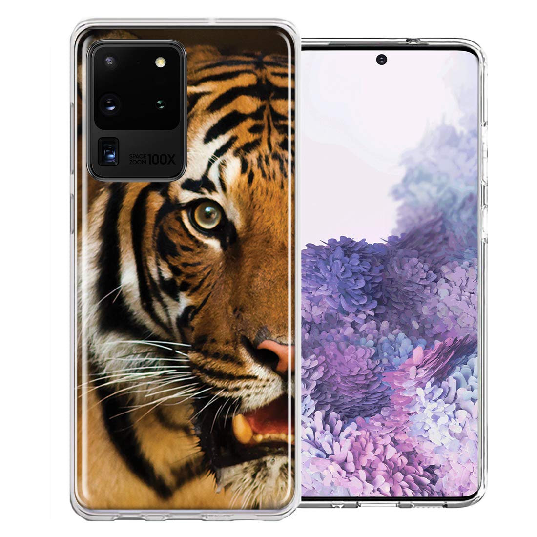 Tiger Face Design Dual Layer Protective Case for Samsung Galaxy S20 Ultra - Durable Cover for Work, Travel & Outdoor Activities