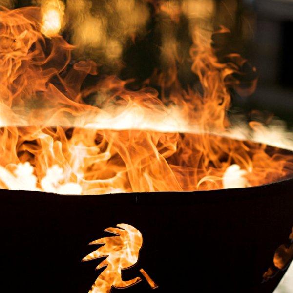 Kokopelli Outdoor Fire Pit - Portable Campfire Bowl for Backyard, Patio, Beach & Camping - Smokeless Steel Fire Pit with Spark Screen & Carry Bag