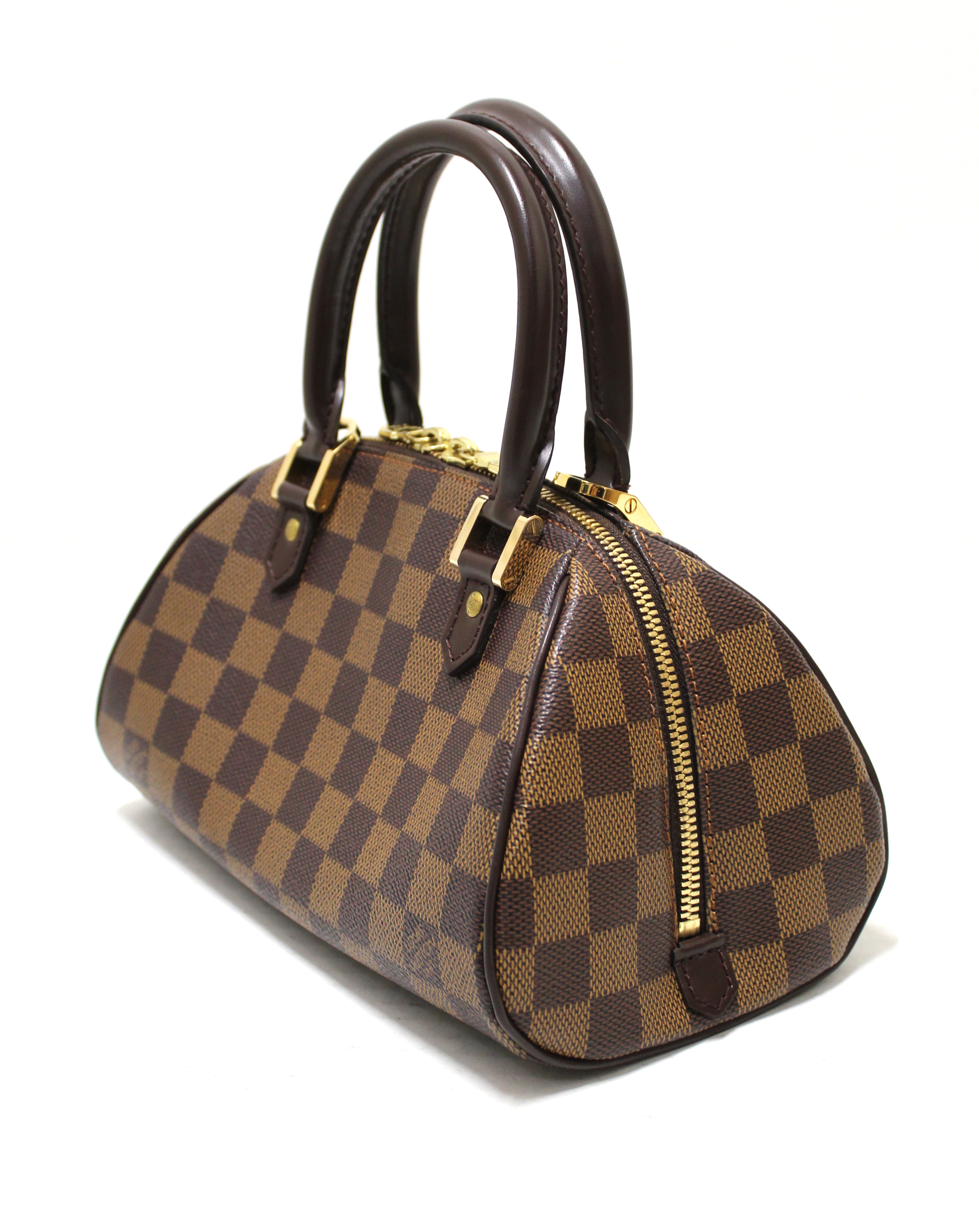Authentic Louis Vuitton Damier Ebene Canvas Ribera PM Handbag for Women - Luxury Designer Crossbody Purse for Work, Travel & Everyday Use
