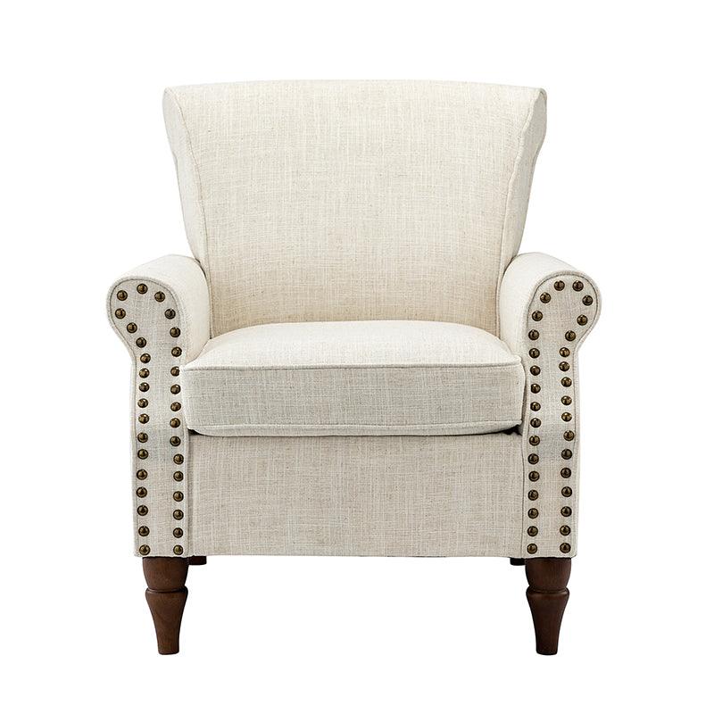 Hypanis Upholstered Armchair with Solid Wood Legs - Modern Living Room Accent Chair for Home, Office & Reading Nook - Comfortable Lounge Chair for Relaxing & Decor