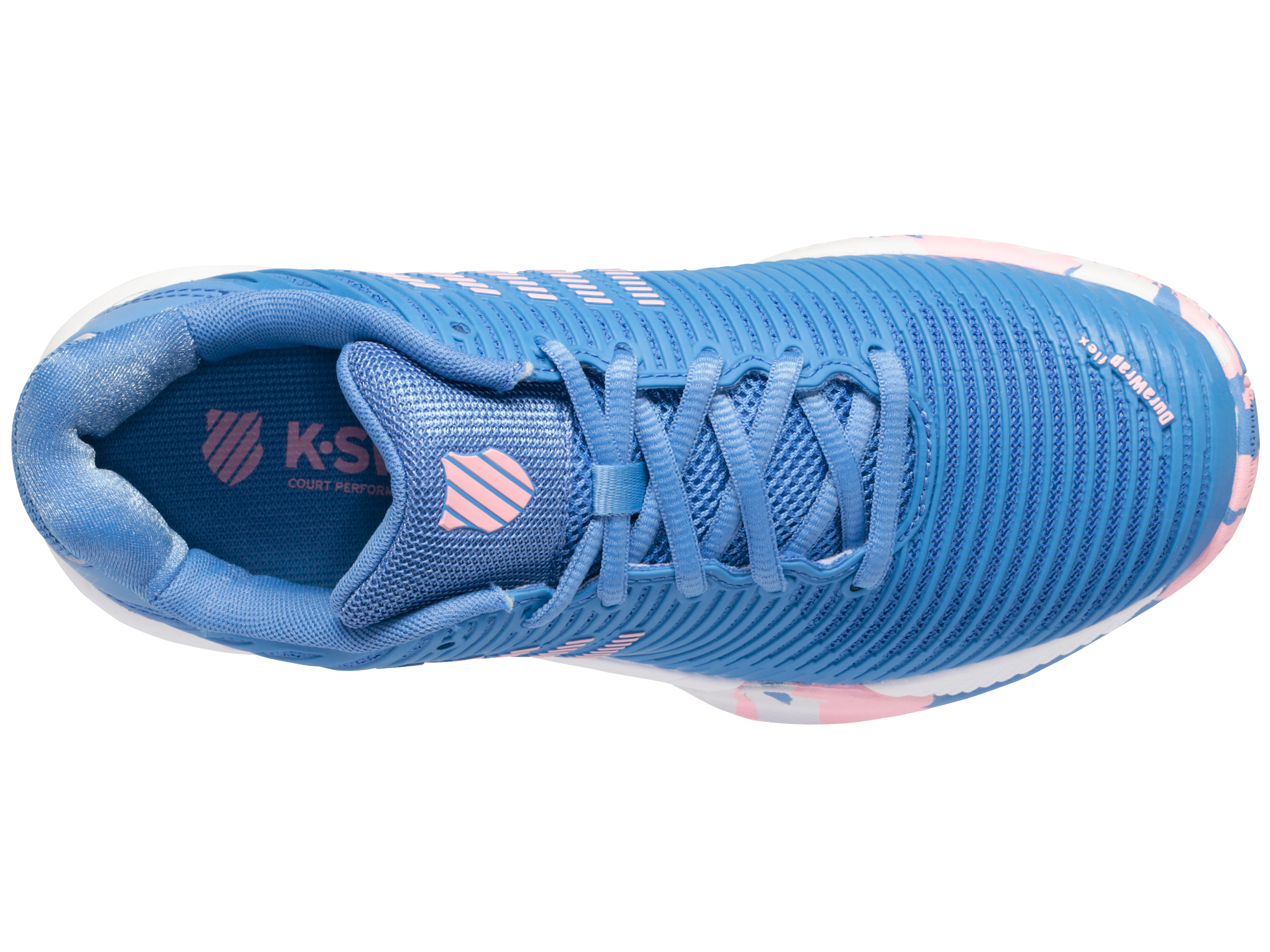 Hypercourt Express 2 Tennis Shoes for Women - Silver Lake Blue/White/Orchid Pink | Lightweight & Breathable Court Sneakers | Perfect for Tennis, Pickleball & Casual Wear
