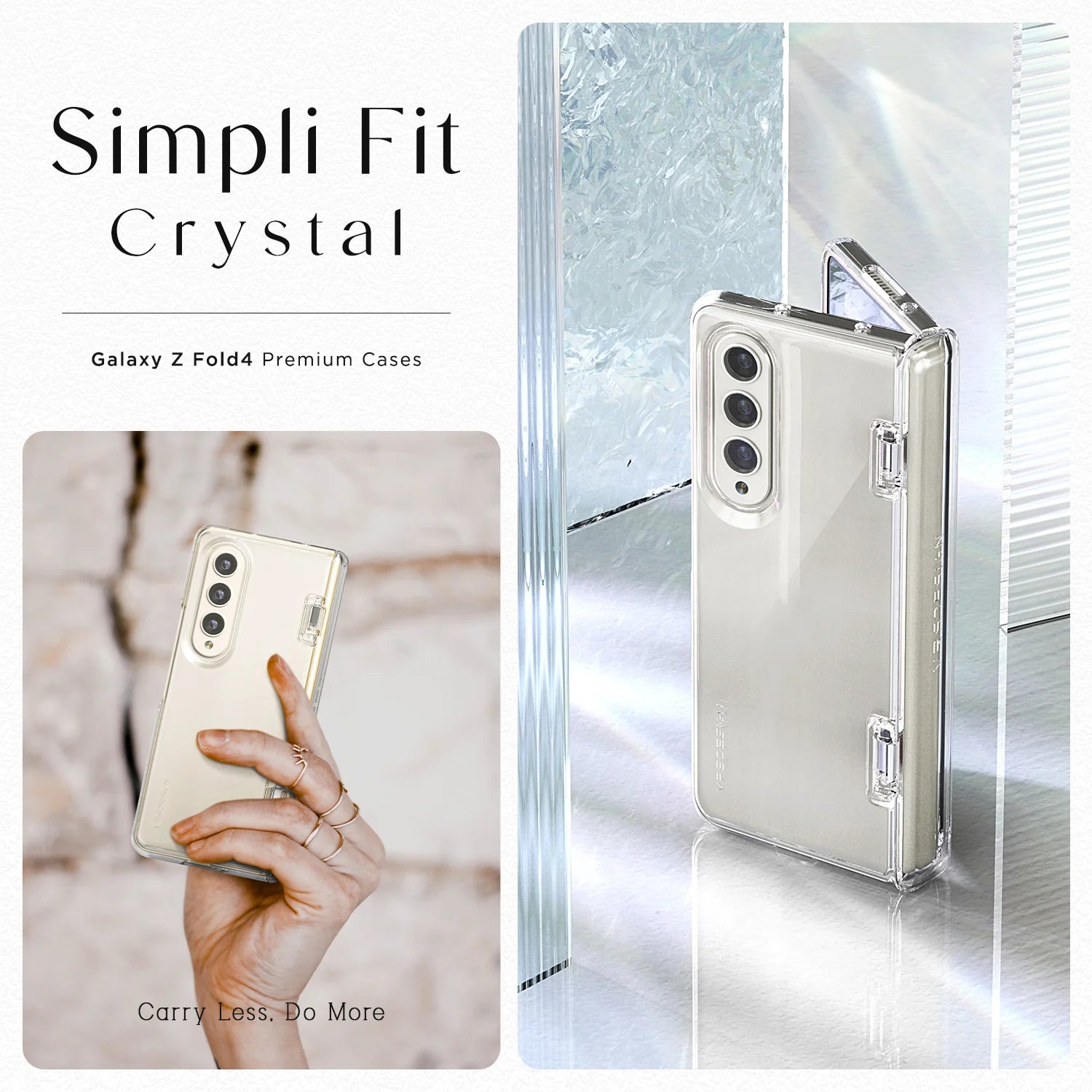Samsung Galaxy Z Fold 4 5G Phone Case - Slim Fit Crystal Clear Protective Cover for Foldable Smartphone | Perfect for Work, Travel & Everyday Use