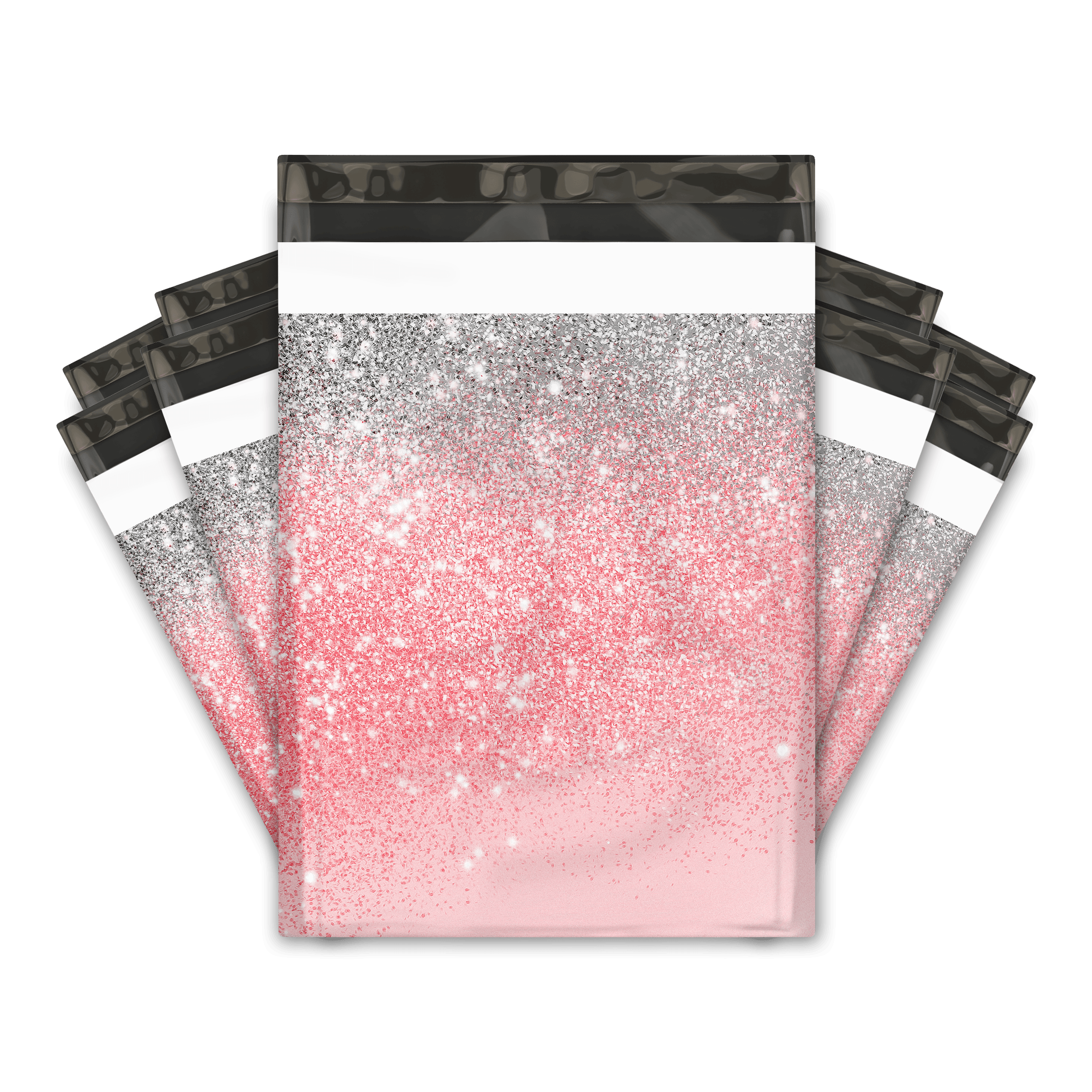 10x13 Inch Pink Glitter Poly Mailers - Waterproof Shipping Envelopes for Ecommerce, Premium Printed Mailing Bags - Perfect for Jewelry, Cosmetics & Small Business Packaging