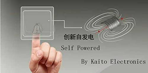 Kaito AG101N Wireless Doorbell - Battery-Free Operation for Receiver & Transmitter, 25 Melodic Chimes, Waterproof Design, Easy Pairing & Installation - Perfect for Homes, Apartments & Offices