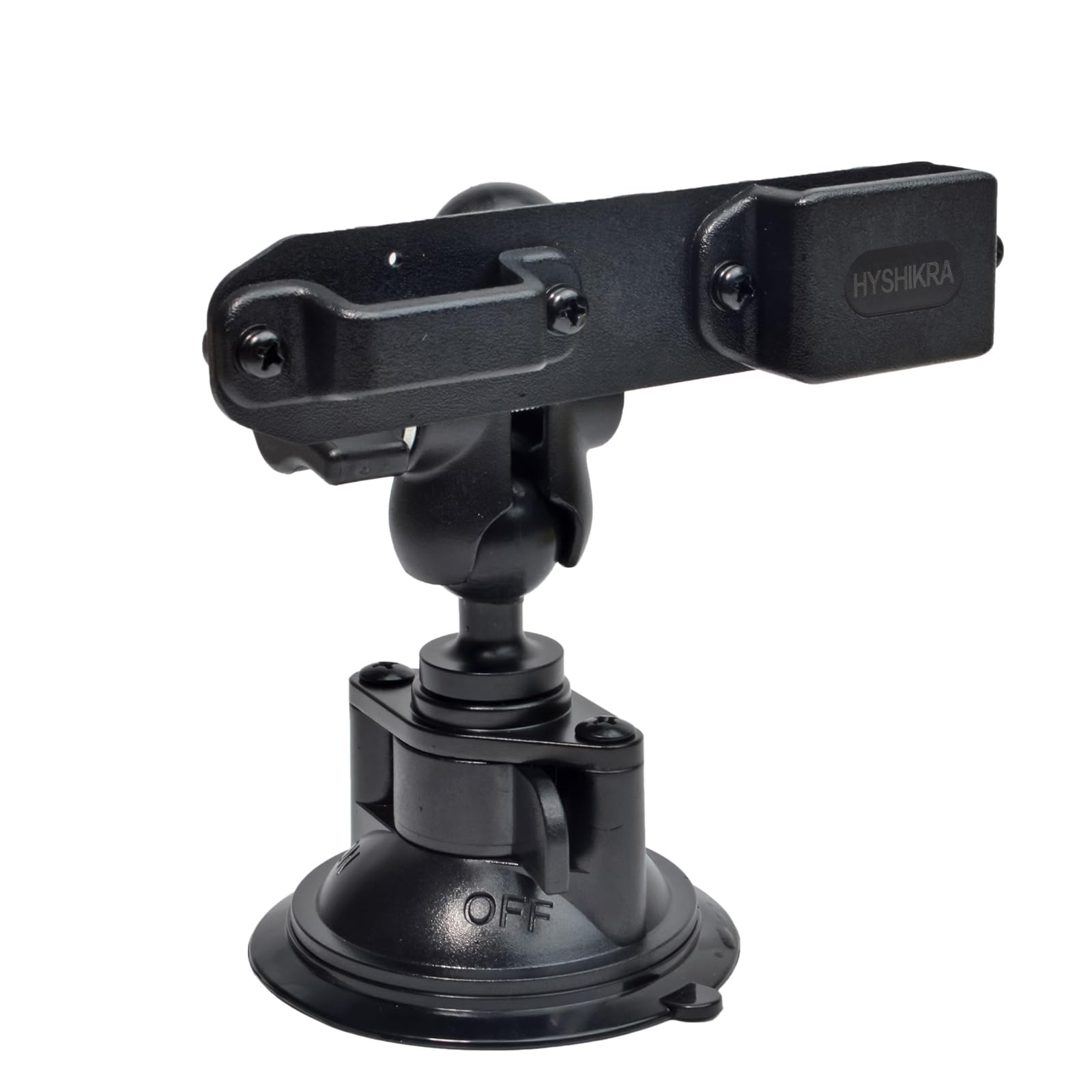 HYSHIKRA Handheld Radio and Mic Mount - Universal Walkie-Talkie Holder with Strong Suction Cup & Sticky Gel Pad for Car Windshield/Dashboard - Compatible with Baofeng UV5R, Motorola Talkabout, Midland, Cobra, Yaesu Two Way Radios - Perfect for Road Trips, Camping & Outdoor Adventures