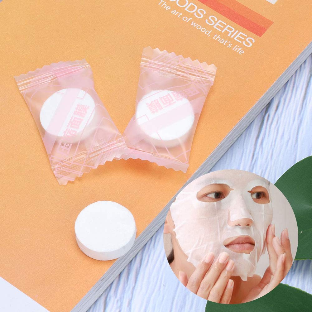 50Pcs Compressed Face Mask Sheets - Disposable DIY Skin Care Facial Mask for Hydration & Nourishment (Use with Milk, Toner or Essence) | At-Home Spa, Travel & Daily Skincare Routine