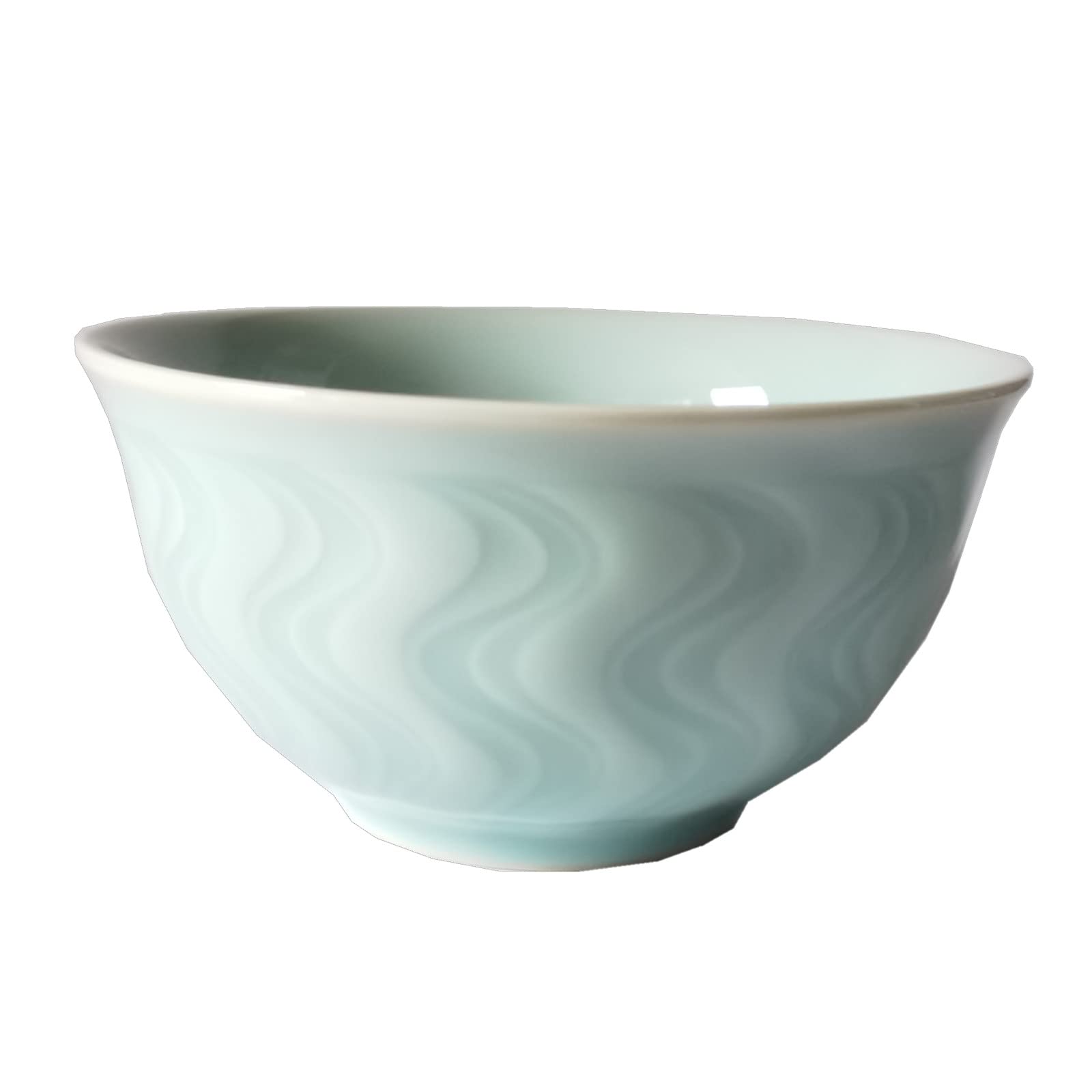 Premium Celadon Chinese Rice Bowl - 4.25 Inch Microwave & Dishwasher Safe Porcelain Tableware for Cereal, Soup, Sauce (Light Blue) | Elegant Dining, Asian Cuisine, Home Decor Gift
