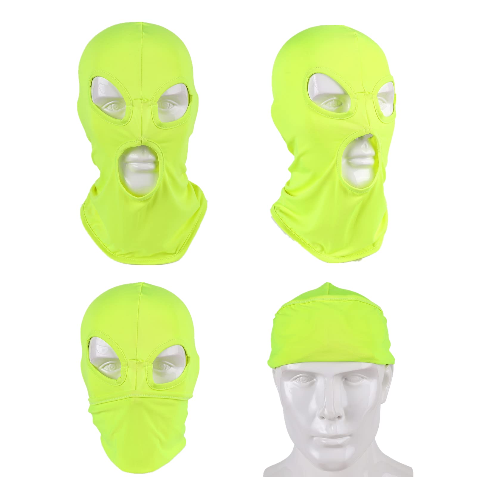 3 Hole Full Face Balaclava Mask for Men & Women - Breathable Thin Motorcycle, Bike, Hunting, Cycling, Ski Mask - Perfect for Outdoor Sports & Winter Activities