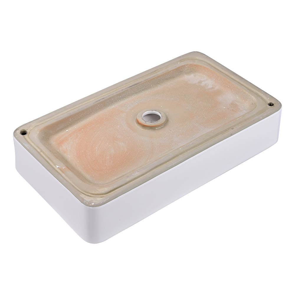 TheLAShop 23x13 Inch Rectangular Porcelain Bathroom Sink with Drain - Modern Vanity Sink for Small Bathrooms & Powder Rooms