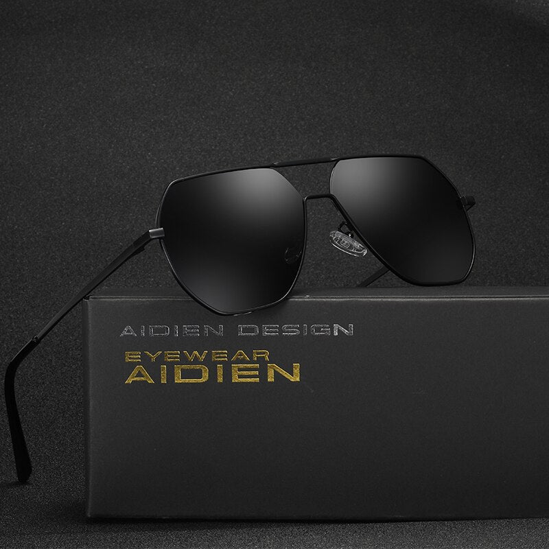 Aidien Men's Full Rim Alloy Frame Myopic Reading Glasses with UV Protection - Lightweight & Durable Eyewear for Reading, Driving, and Outdoor Activities (Model 8692)