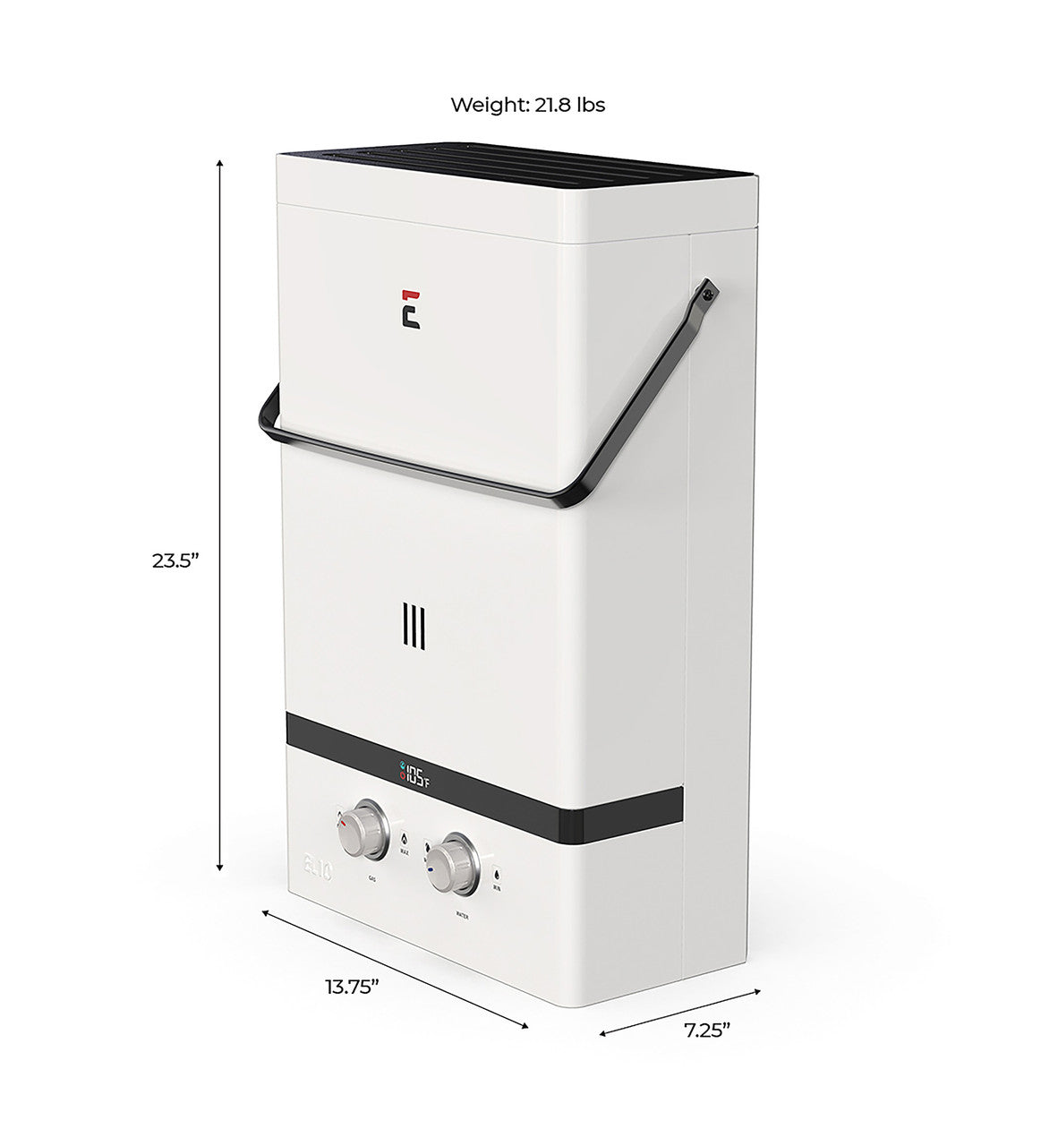 Eccotemp EL10 Luxe Tankless Water Heater - 3.0 GPM Outdoor Propane Water Heater with 80 PSI for RV, Cabin & Camping - Open Box (Liquid Propane)