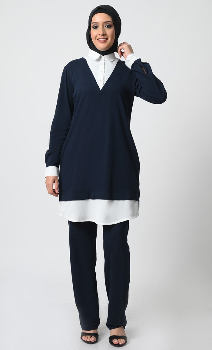 Premium Cotton Jersey Tunic & Pants Uniform Set - Comfortable Workwear for Nurses, Chefs & Medical Professionals - Perfect for Hospital, Kitchen & Healthcare Settings