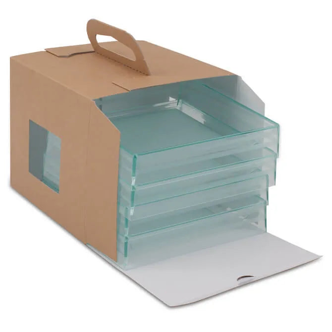 Comatec Eco-Friendly Kraft Bento Lunch Box - Reusable & Durable Food Container for Office, School, Picnics & Meal Prep