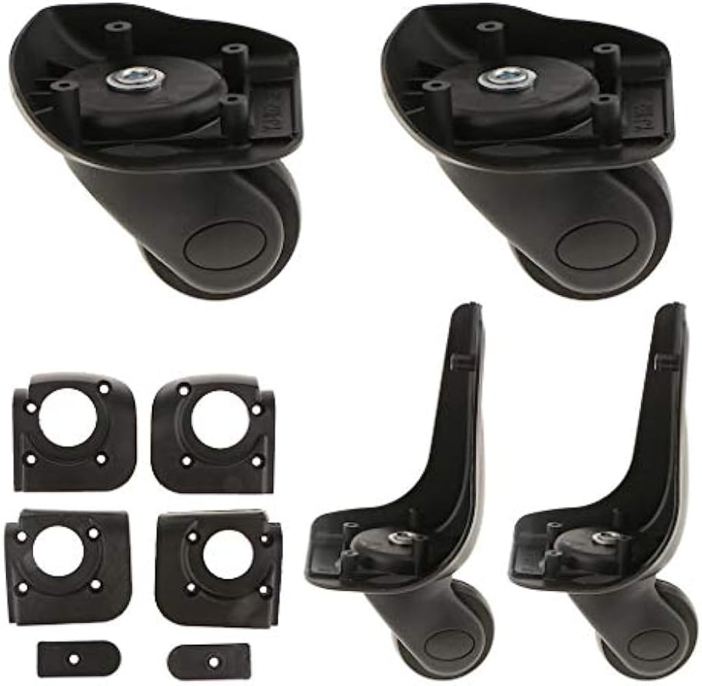 4-Piece Universal Swivel Luggage Wheels - Durable Plastic Replacement Casters for Suitcase Repair | Wear-Resistant & Smooth Rolling | Ideal for Travel Luggage, Carry-Ons & Rolling Bags