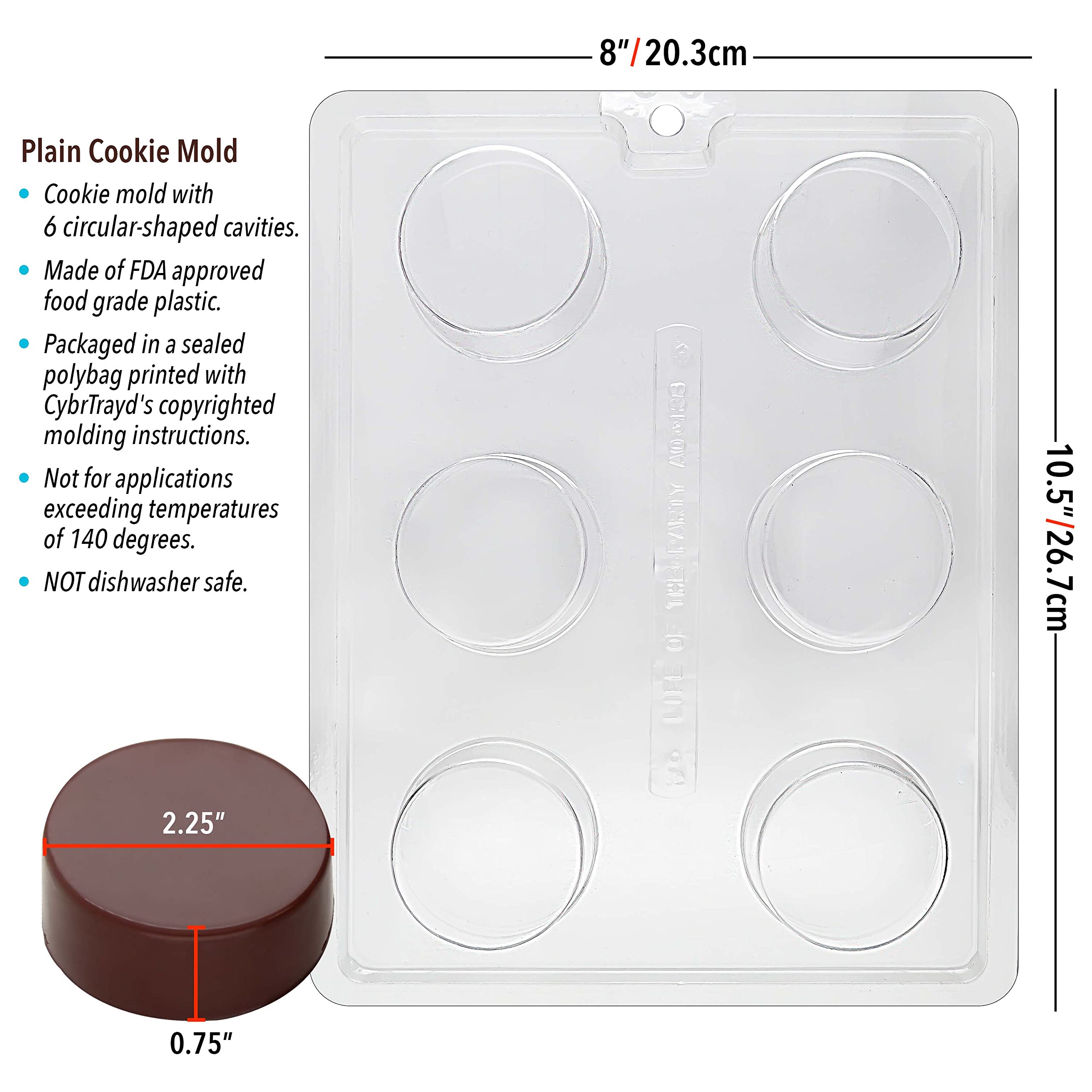 Premium Plain Cookie & Chocolate Mold Set with Instructions - Perfect for Baking, DIY Soap Making, and Party Favors