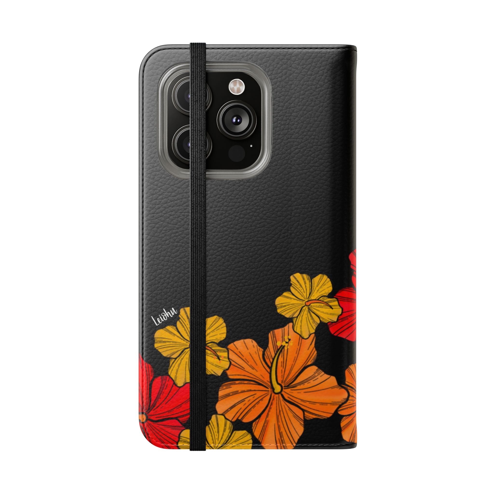 Vintage Hibiscus Retro Folio Case for Smartphones - Perfect for Travel, Work & Everyday Protection
