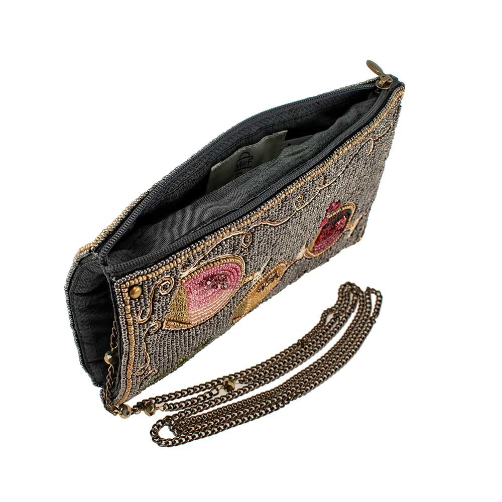 Mary Frances Beaded Crossbody Phone Bag for Women - Elegant Wine Pairing Design, Multi-Color - Perfect for Parties, Weddings & Date Nights